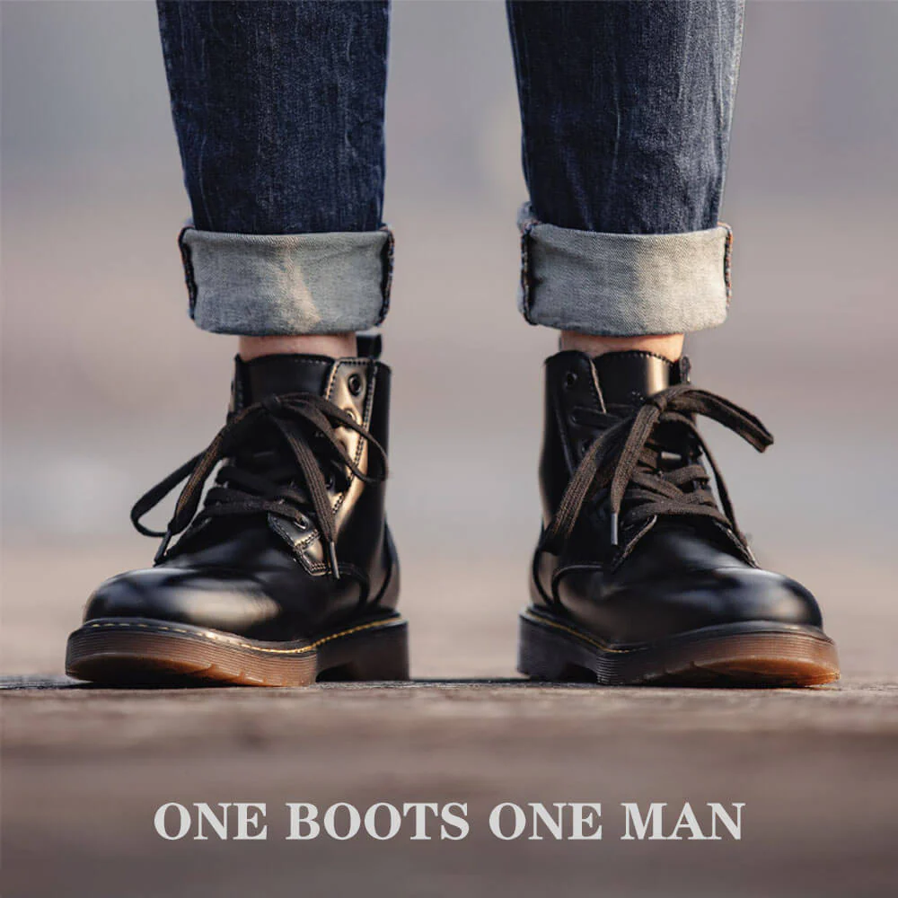 Street outfit Black Leather Ankle Boots