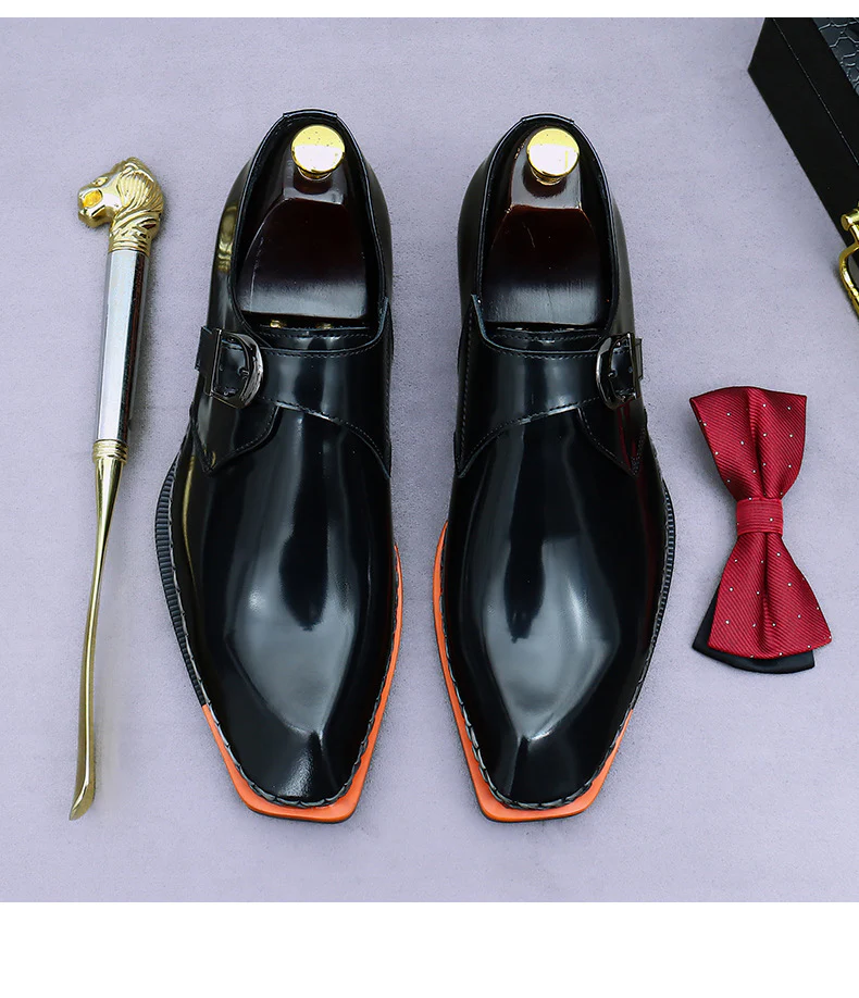 Lorebound Men's Dress Shoes – Business Loafers for Men in Black & Amber