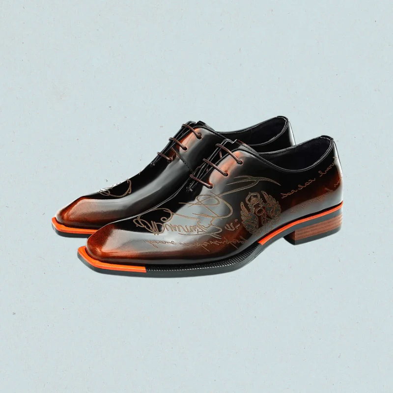 RELIEF Embossed Oxford Shoes – Luxury & Modern Mens Dress Shoes