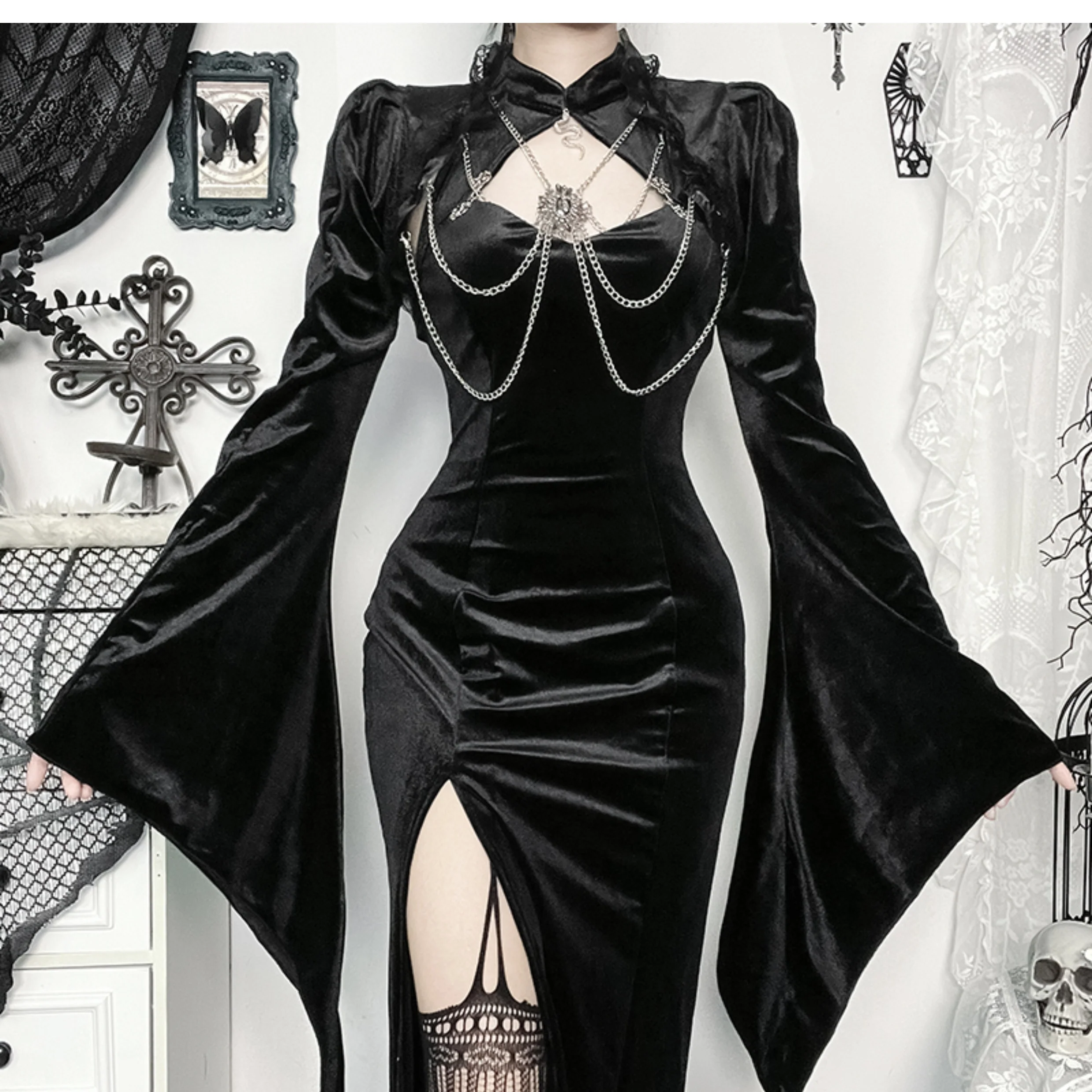 Dark Gothic Widow Shawl
