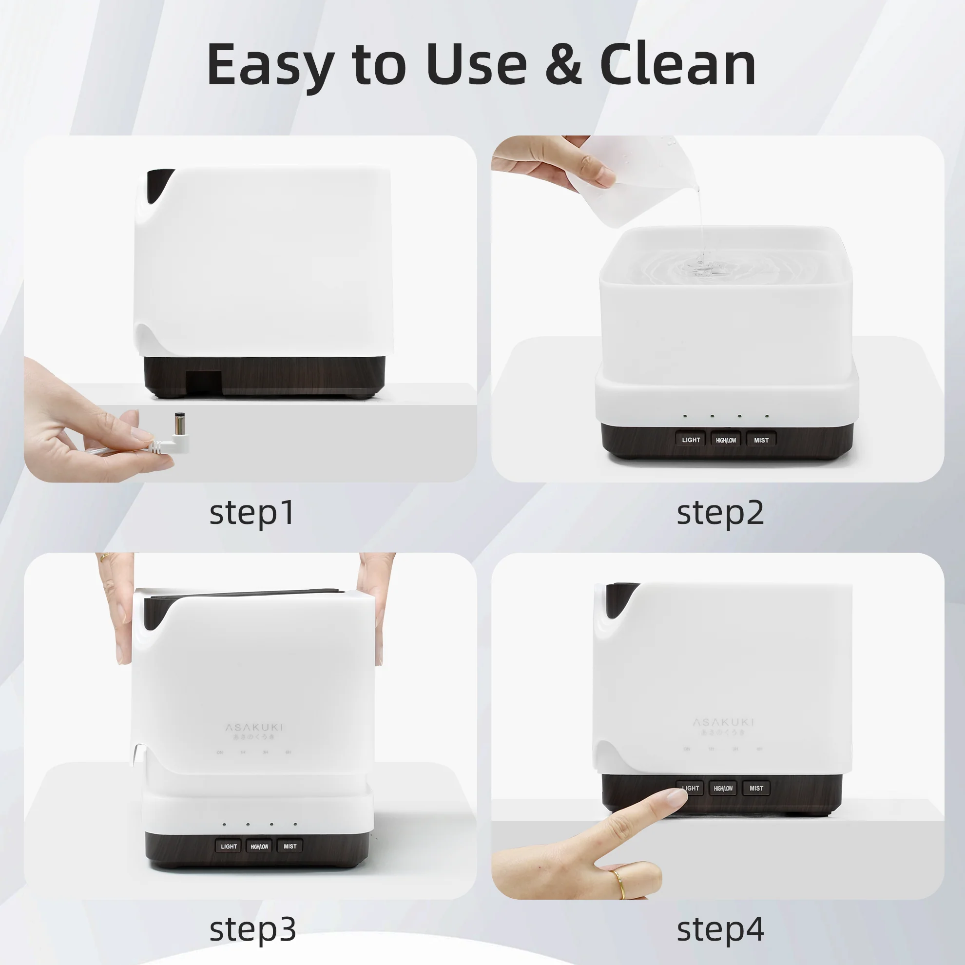 UPGRADE Cube Black Essential Oil Diffuser