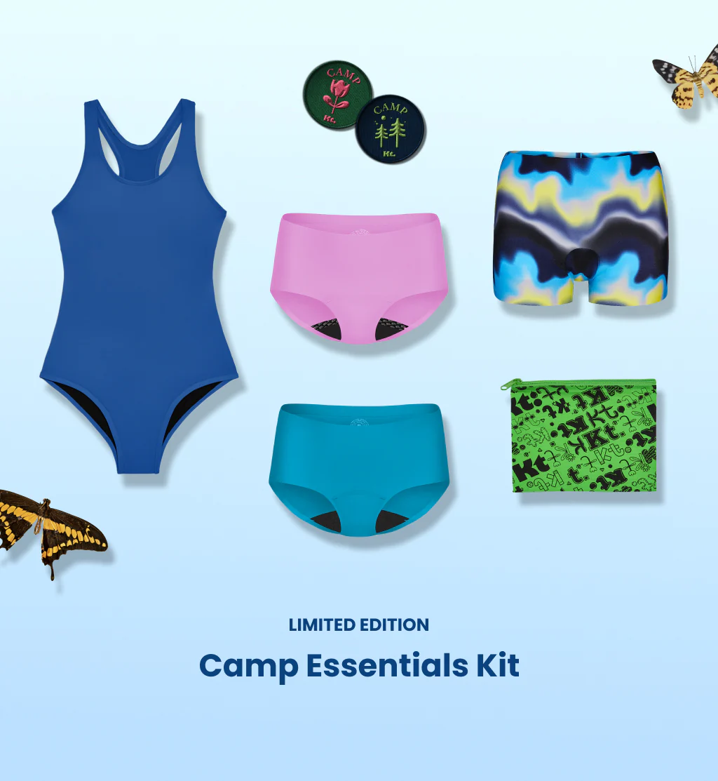 Camp Essentials Kit- One Piece Swim & Boyshort Underwear