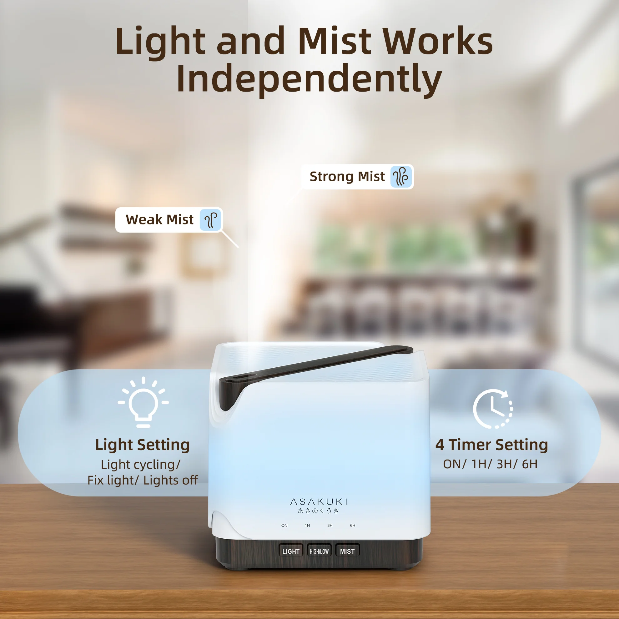 UPGRADE Cube Black Essential Oil Diffuser