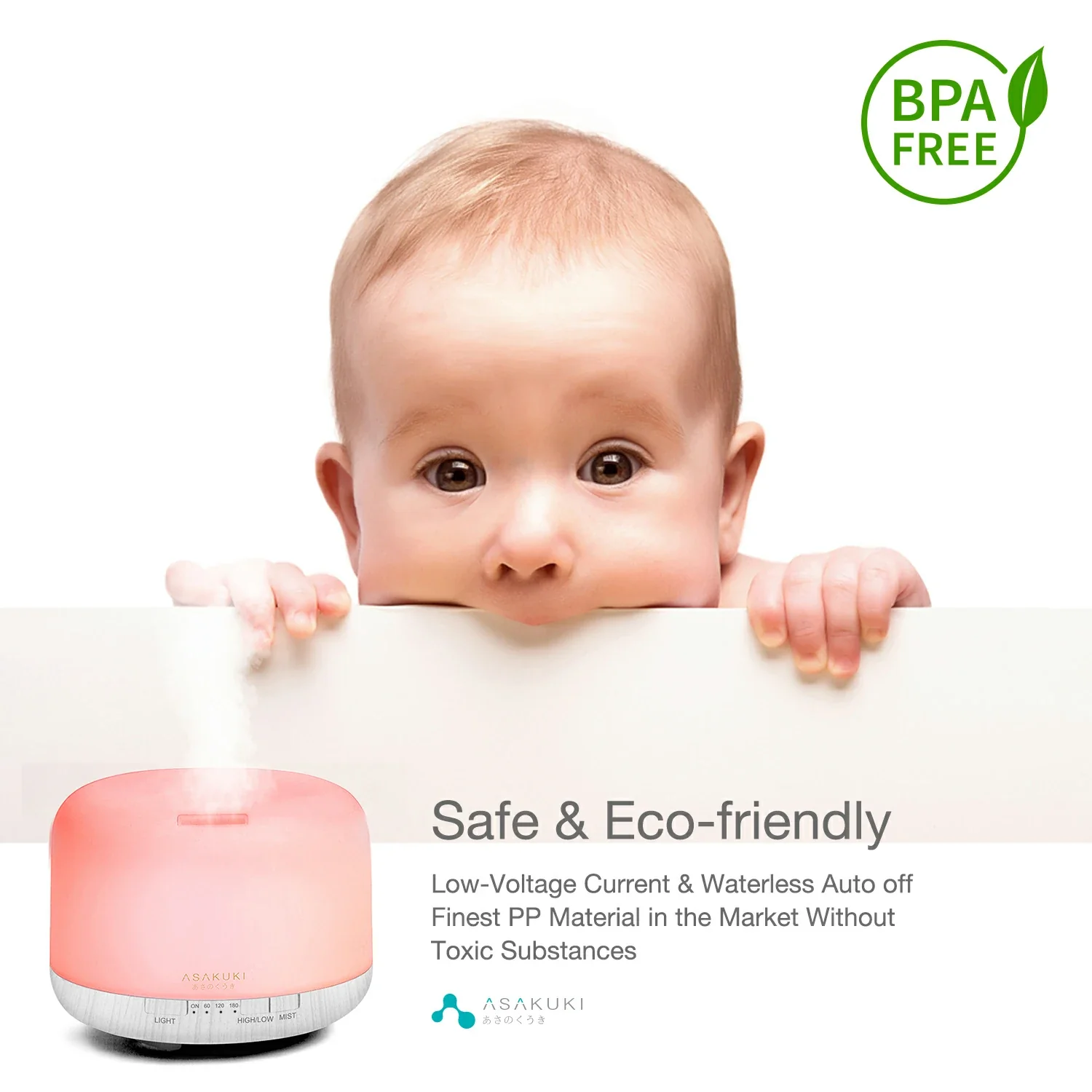 Rock White Wood Essential Oil Diffuser