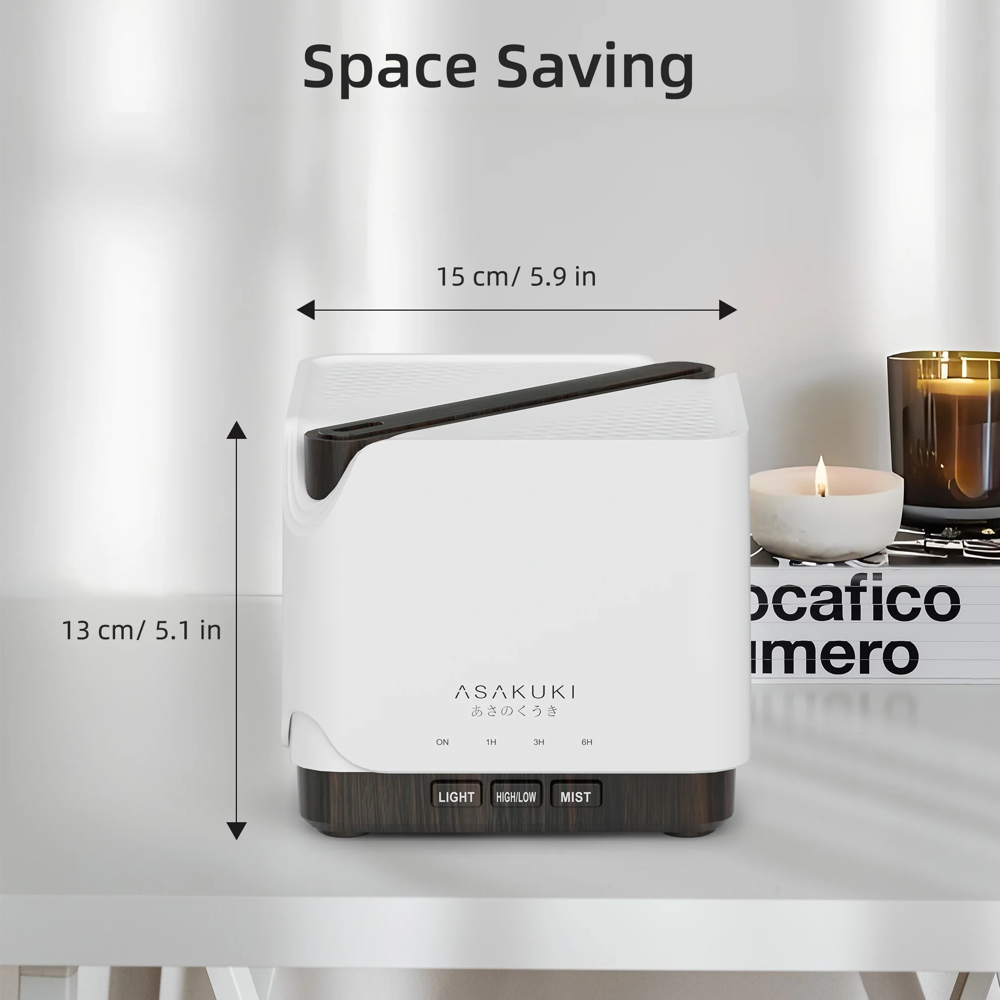 UPGRADE Cube Black Essential Oil Diffuser