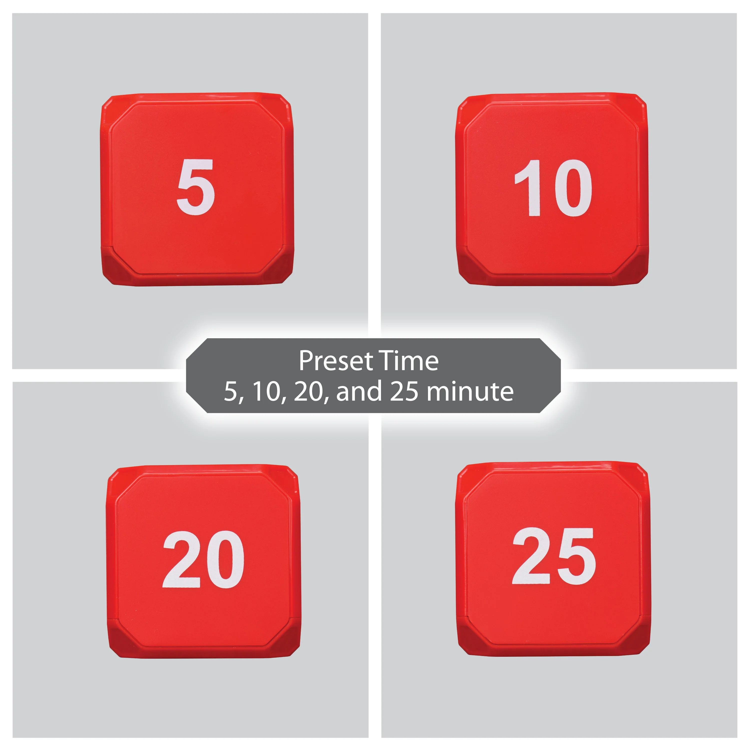 Miracle Time Cube Pomodoro Timer DF-48 Red 5, 10, 20, 25 minutes