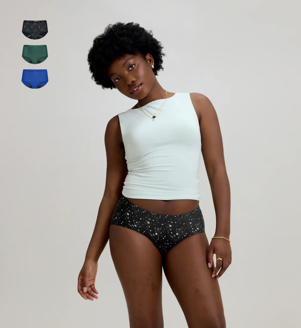 Leakproof UltraThin No-Show Underwear 6-Pack - Boyshort