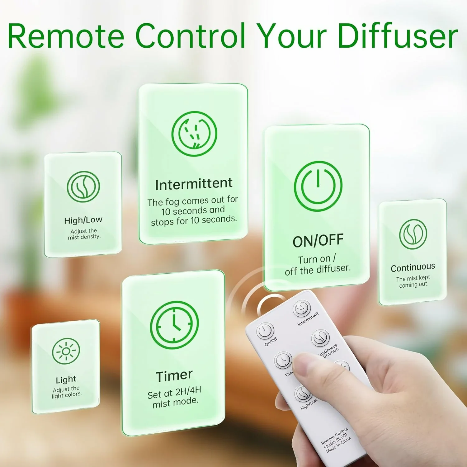 Mini Rock Light Wood Essential Oil Diffuser