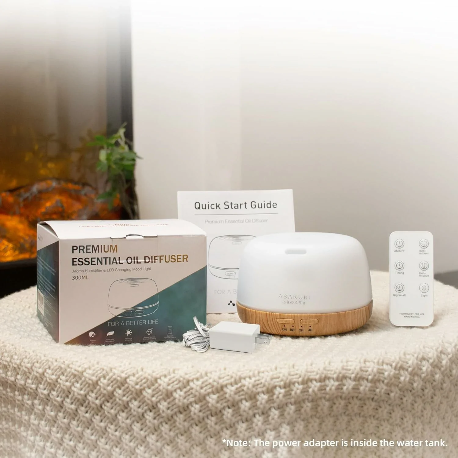 Mini Rock Light Wood Essential Oil Diffuser