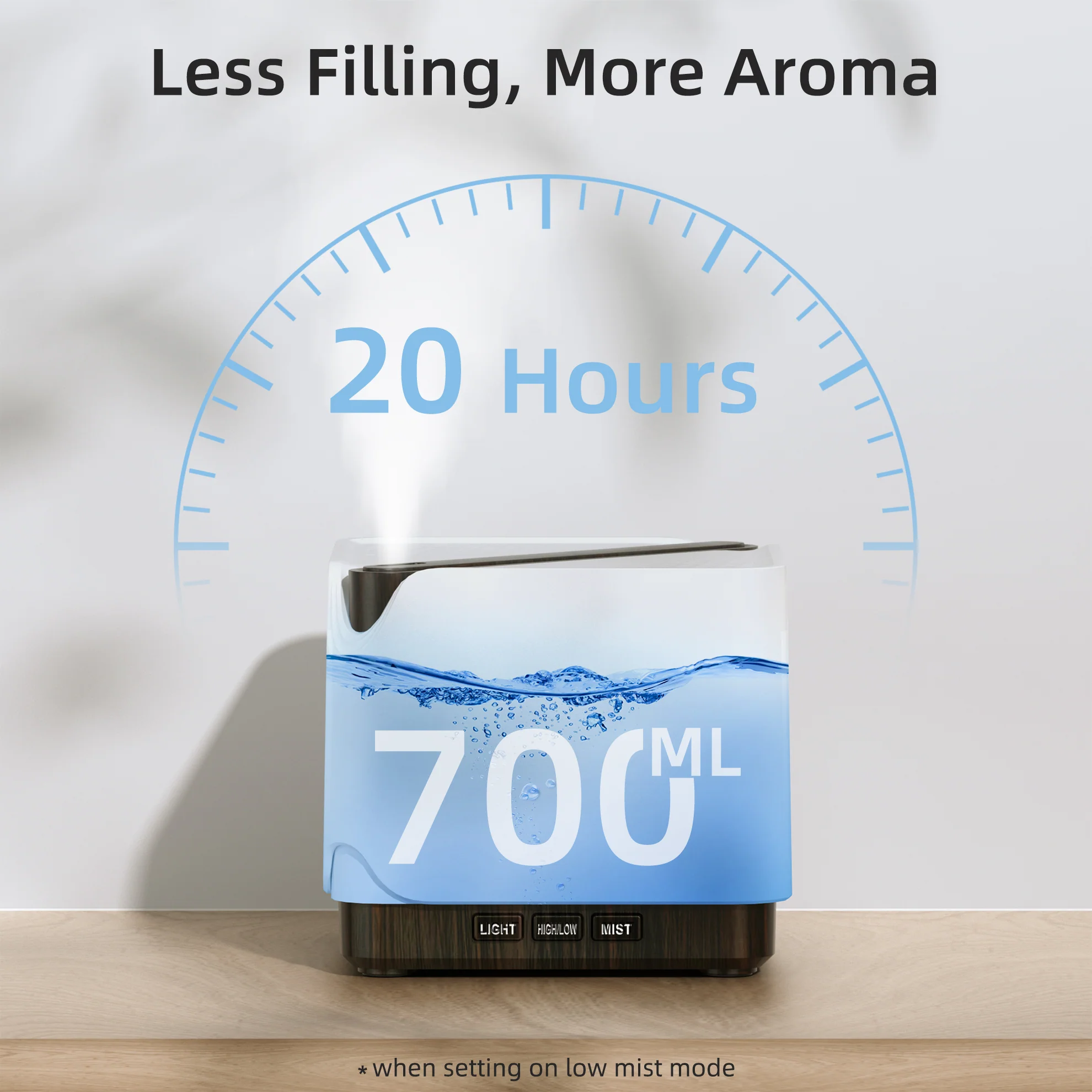 UPGRADE Cube Black Essential Oil Diffuser