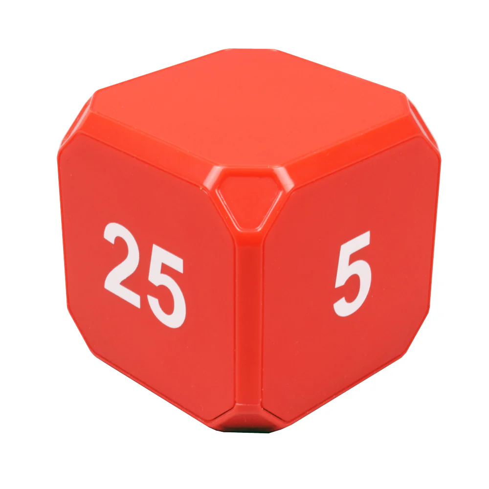Miracle Time Cube Pomodoro Timer DF-48 Red 5, 10, 20, 25 minutes