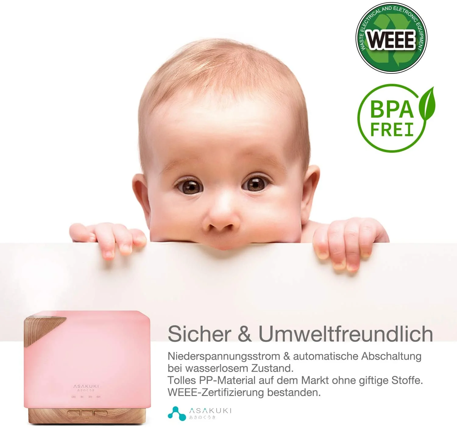 Cube Light Wood Essential Oil Diffuser