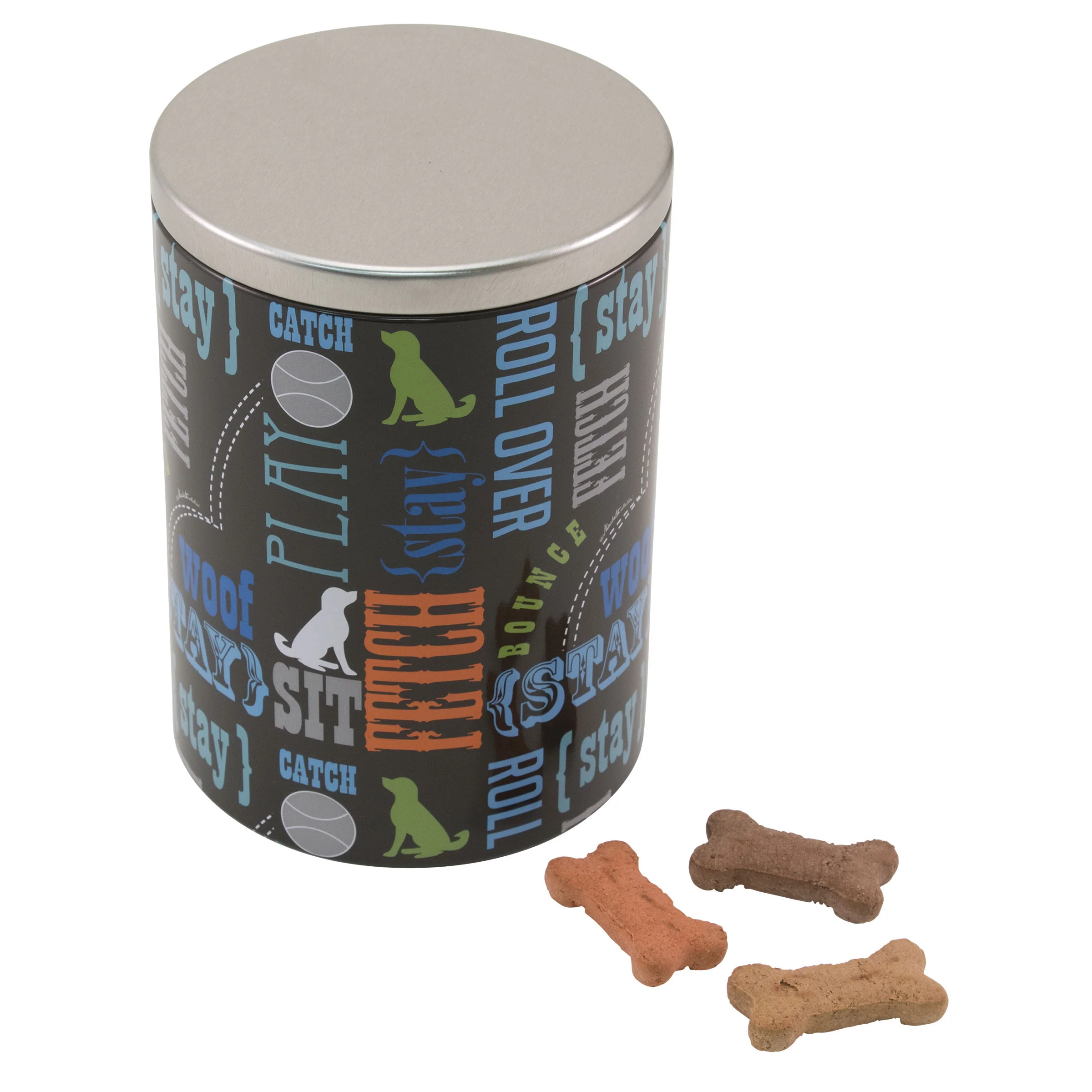 Large Treat Tin, Wordplay by Macbeth Collection
