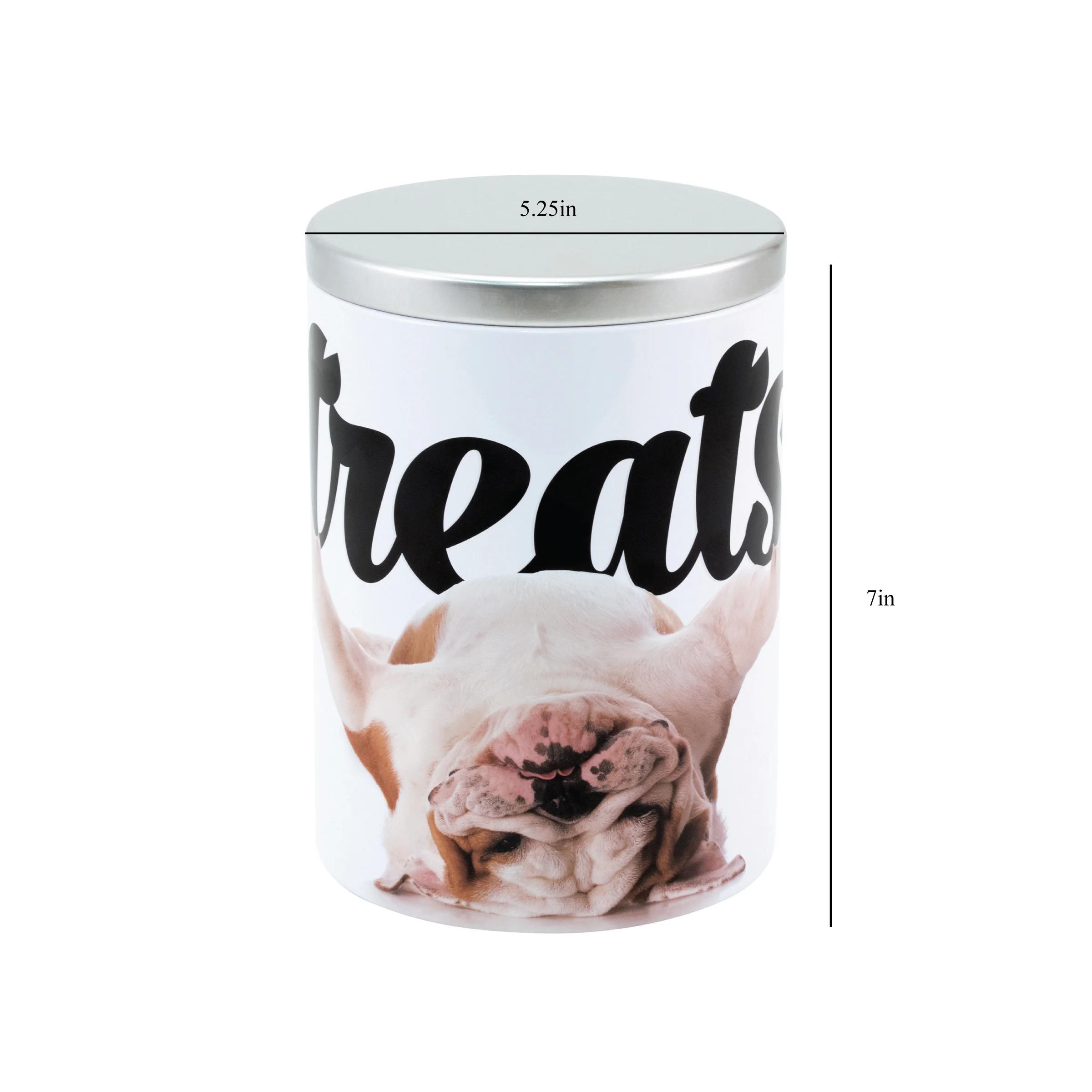 Large Treat Tin, Bulldog
