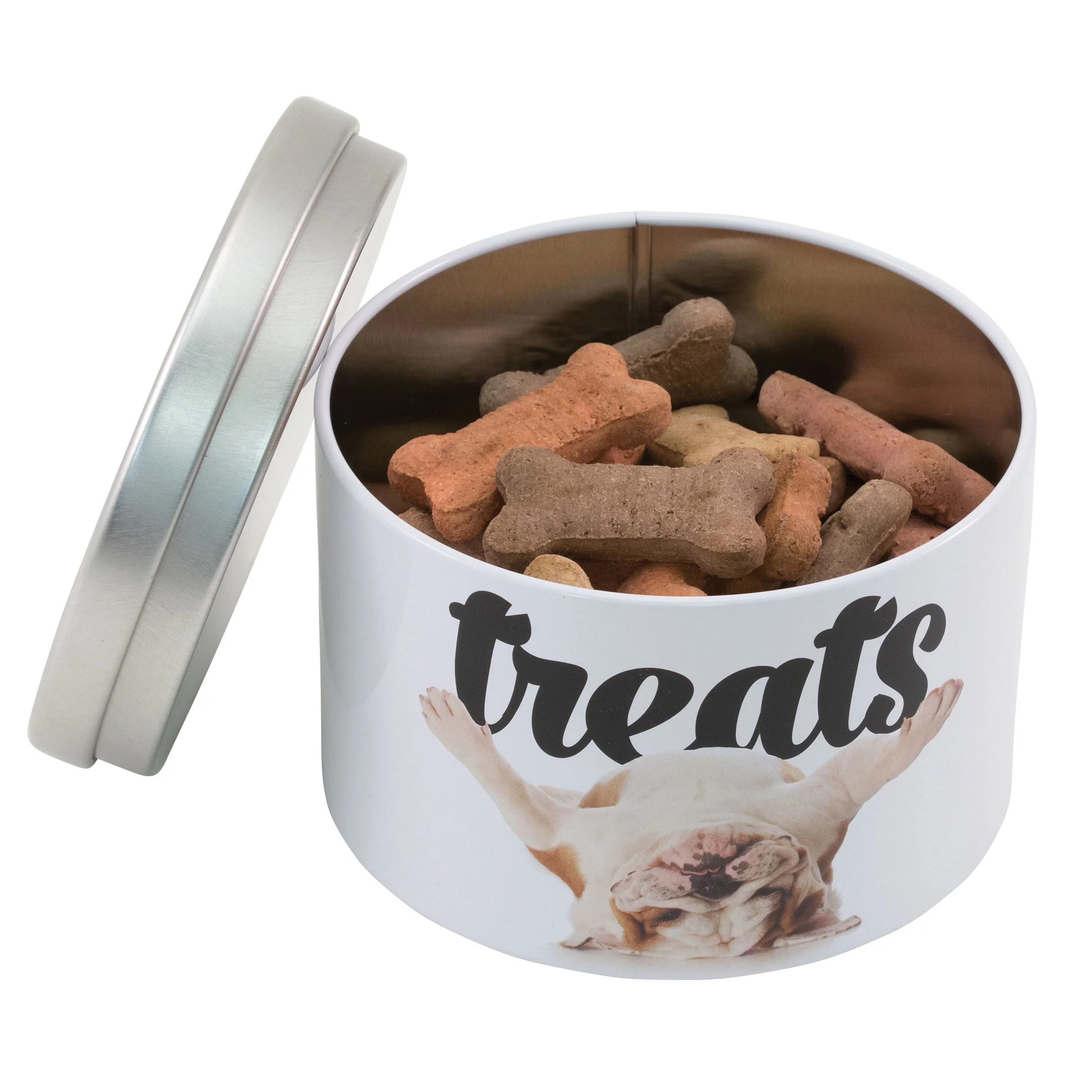 Small Treat Tin, Bulldog
