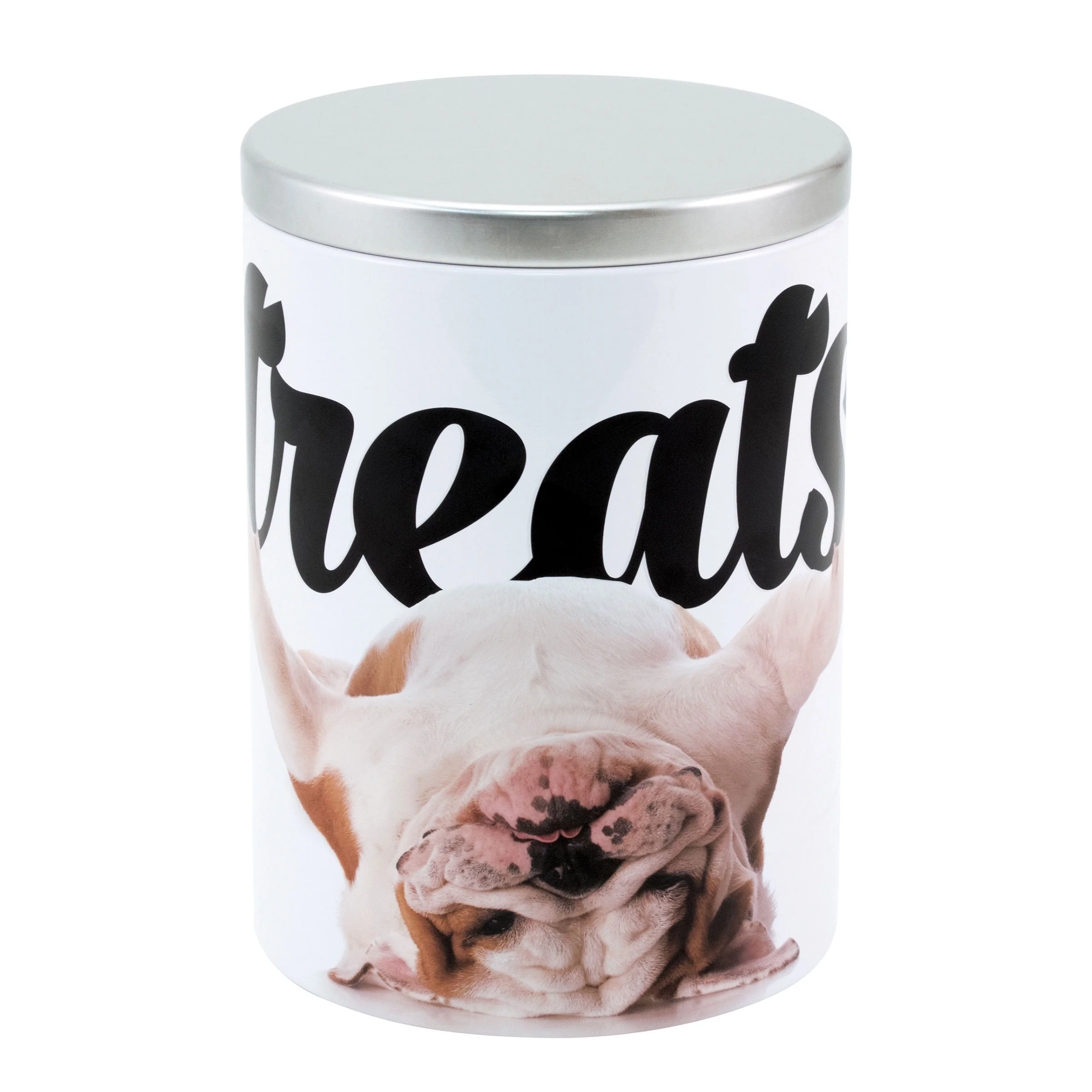 Large Treat Tin, Bulldog