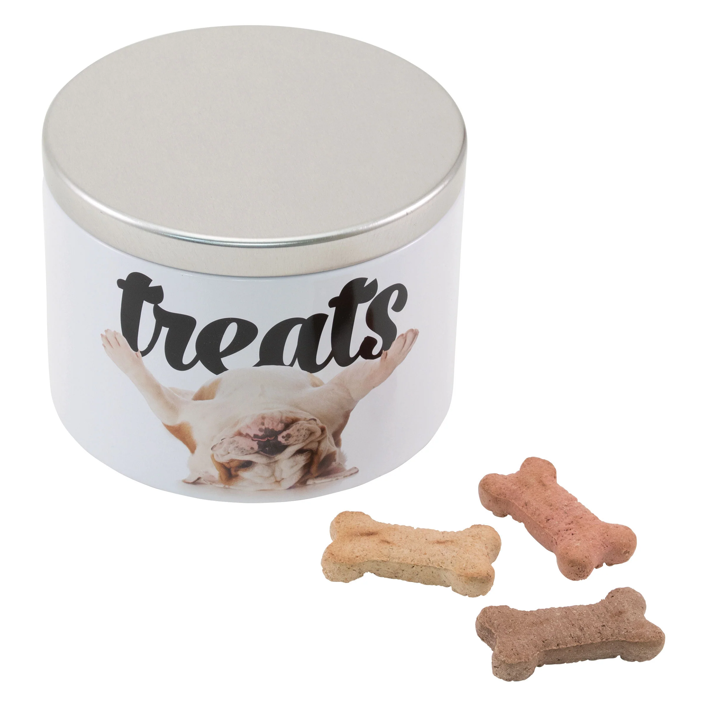 Small Treat Tin, Bulldog