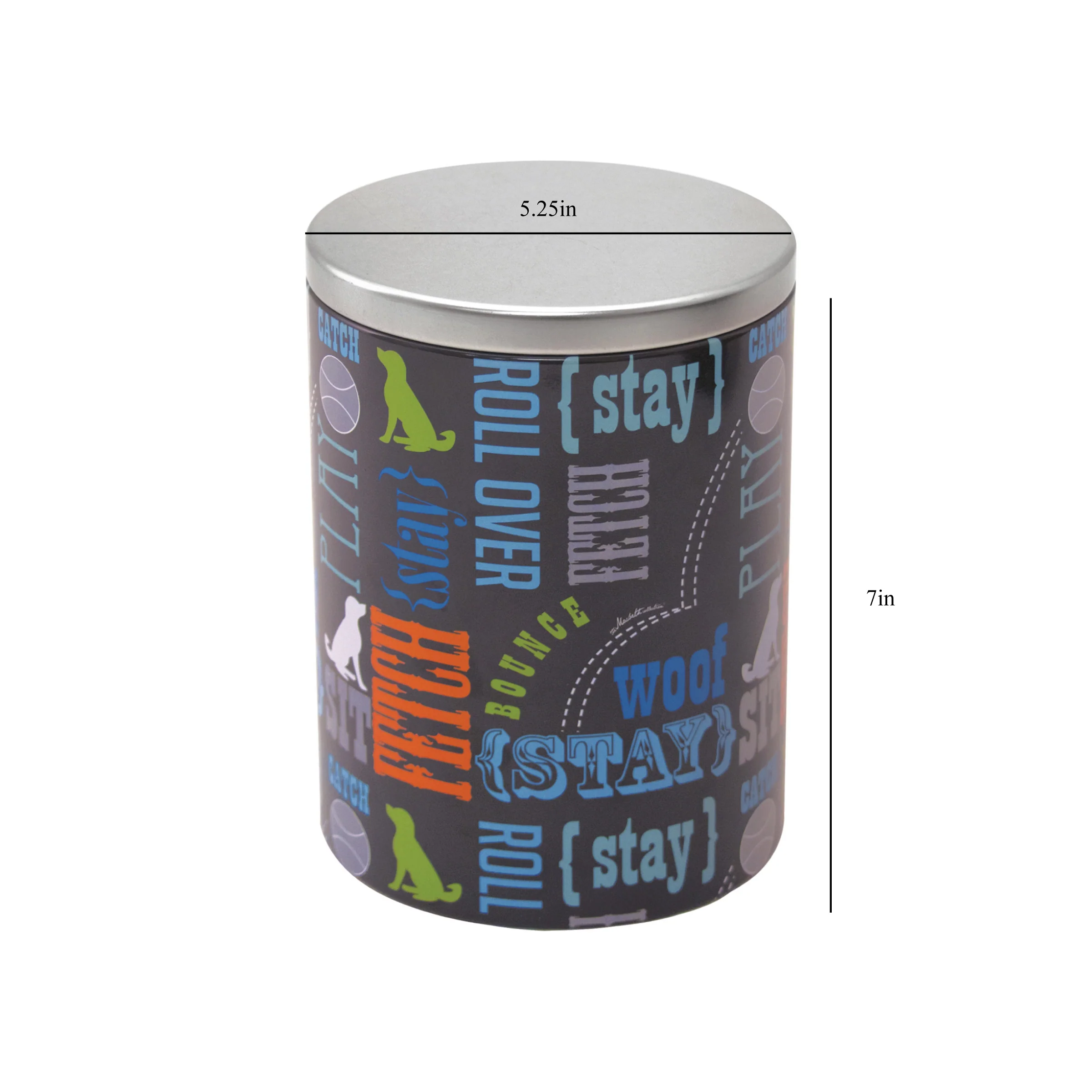 Large Treat Tin, Wordplay by Macbeth Collection