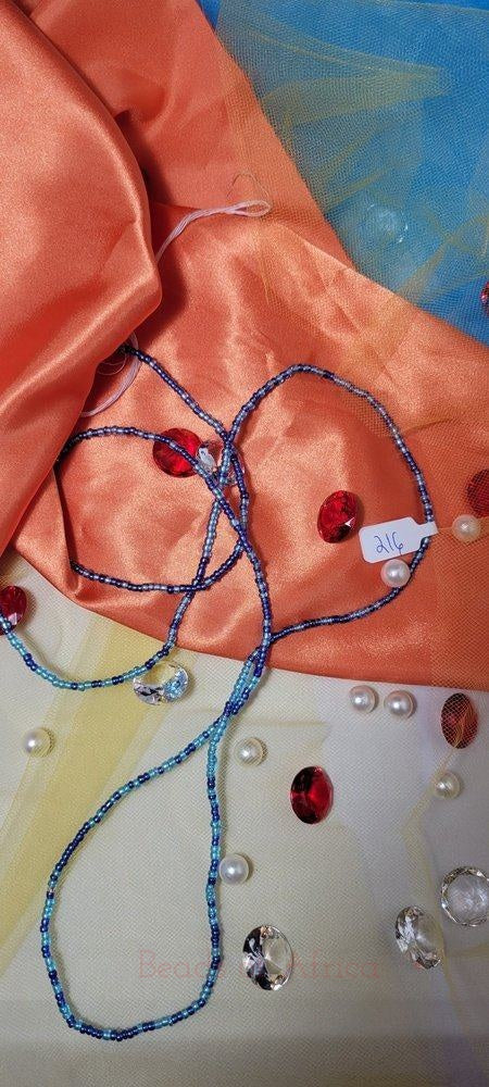 Deep Blue and Sky Blue Waist Beads