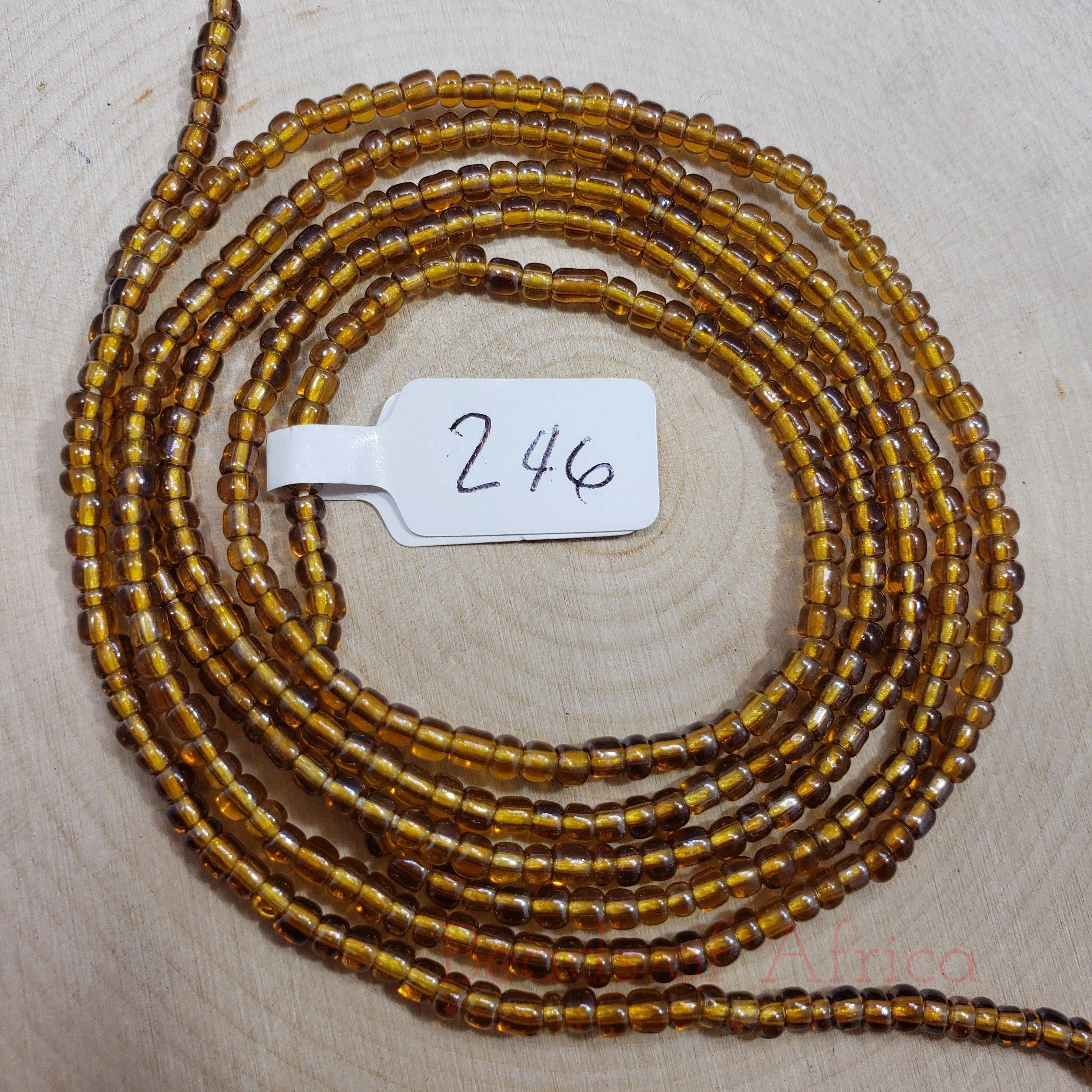Solid Dark Golden Shiny Waist Beads