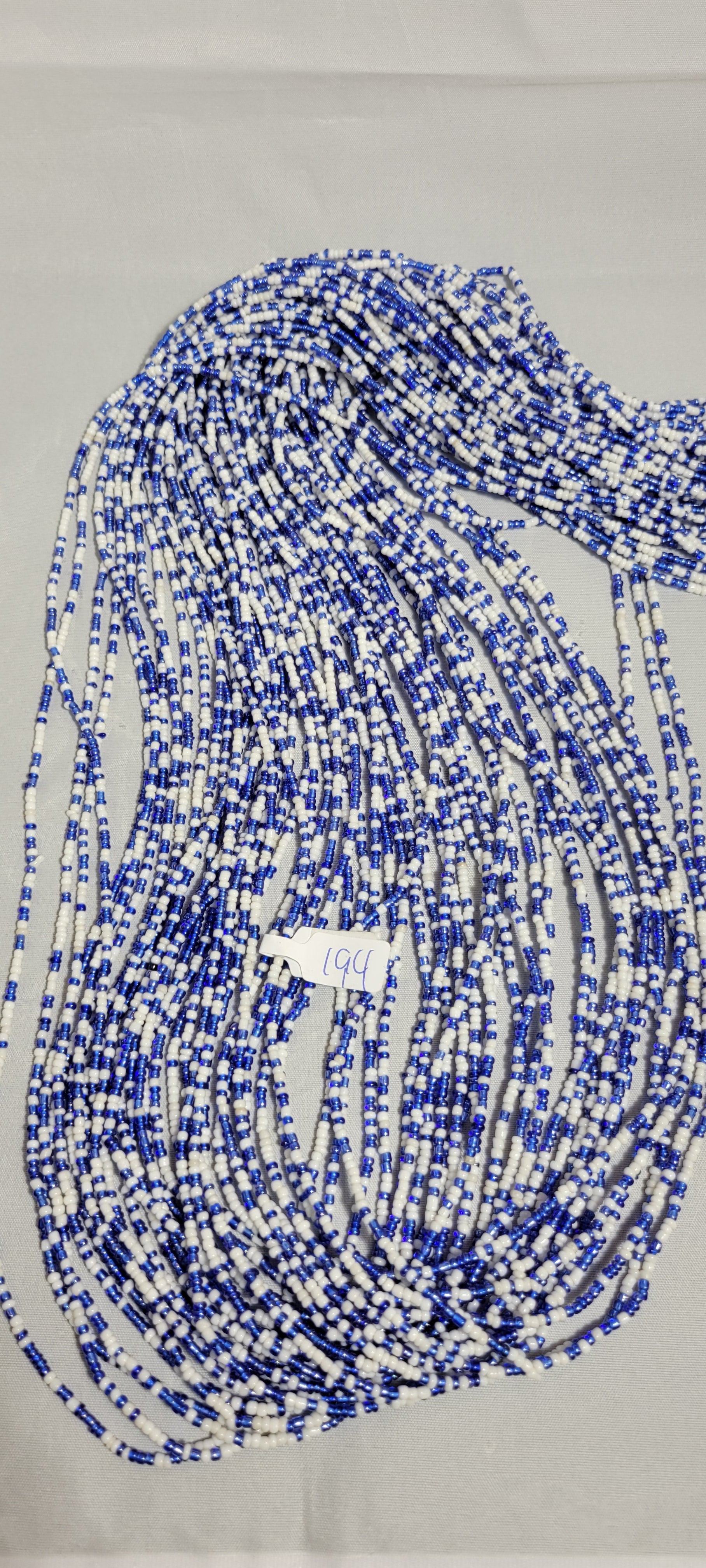 Blue and White Waist Beads