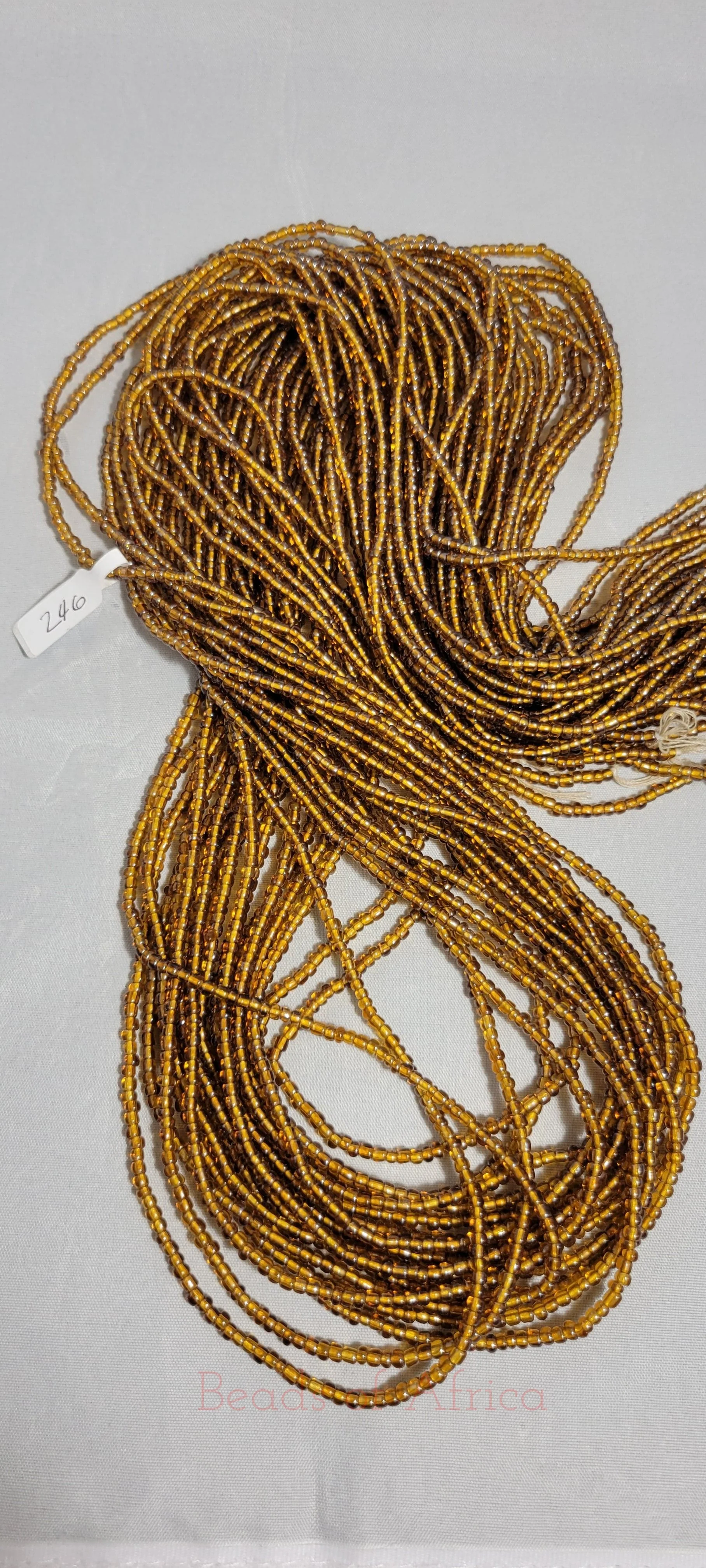 Solid Dark Golden Shiny Waist Beads