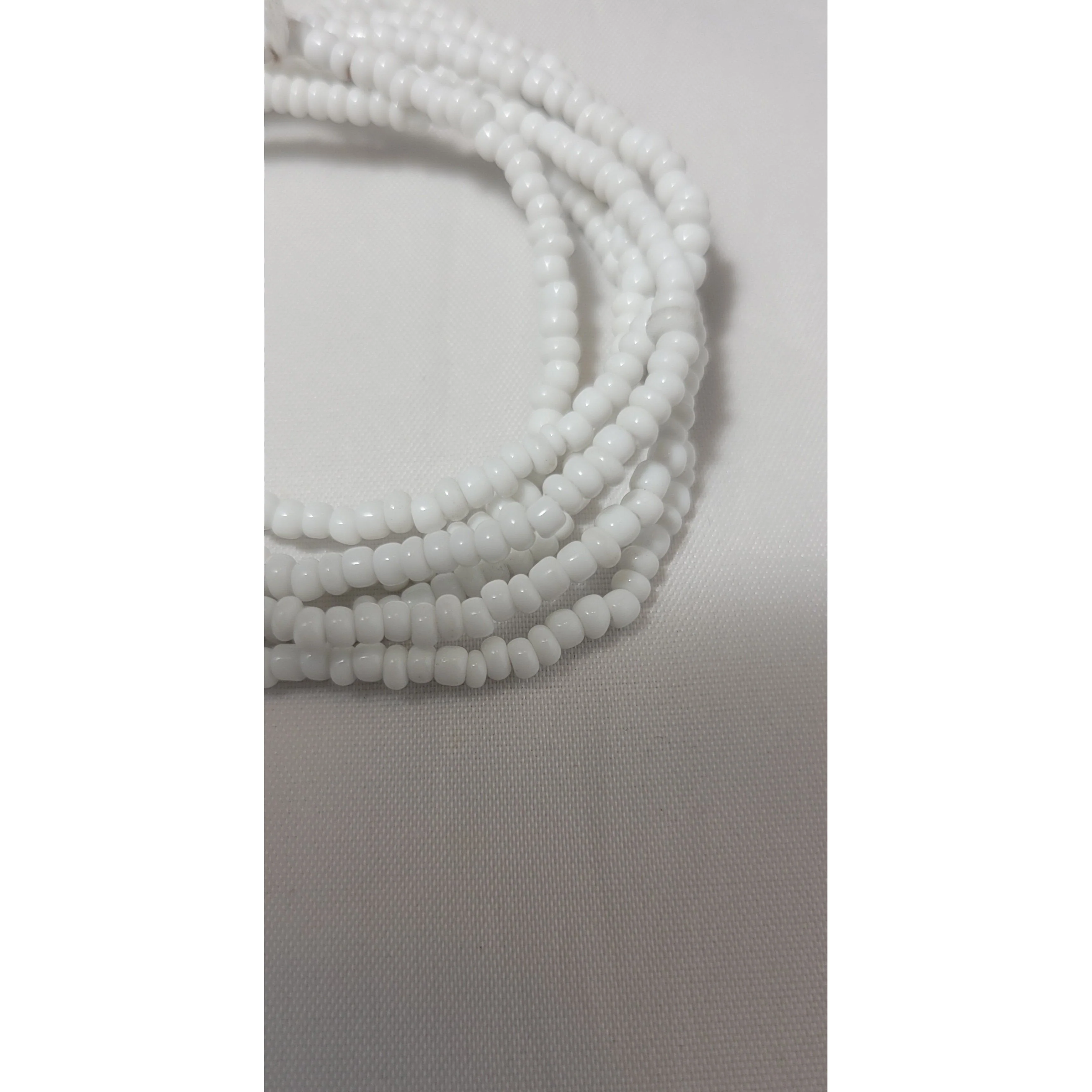 Solid White Thick Waist Beads