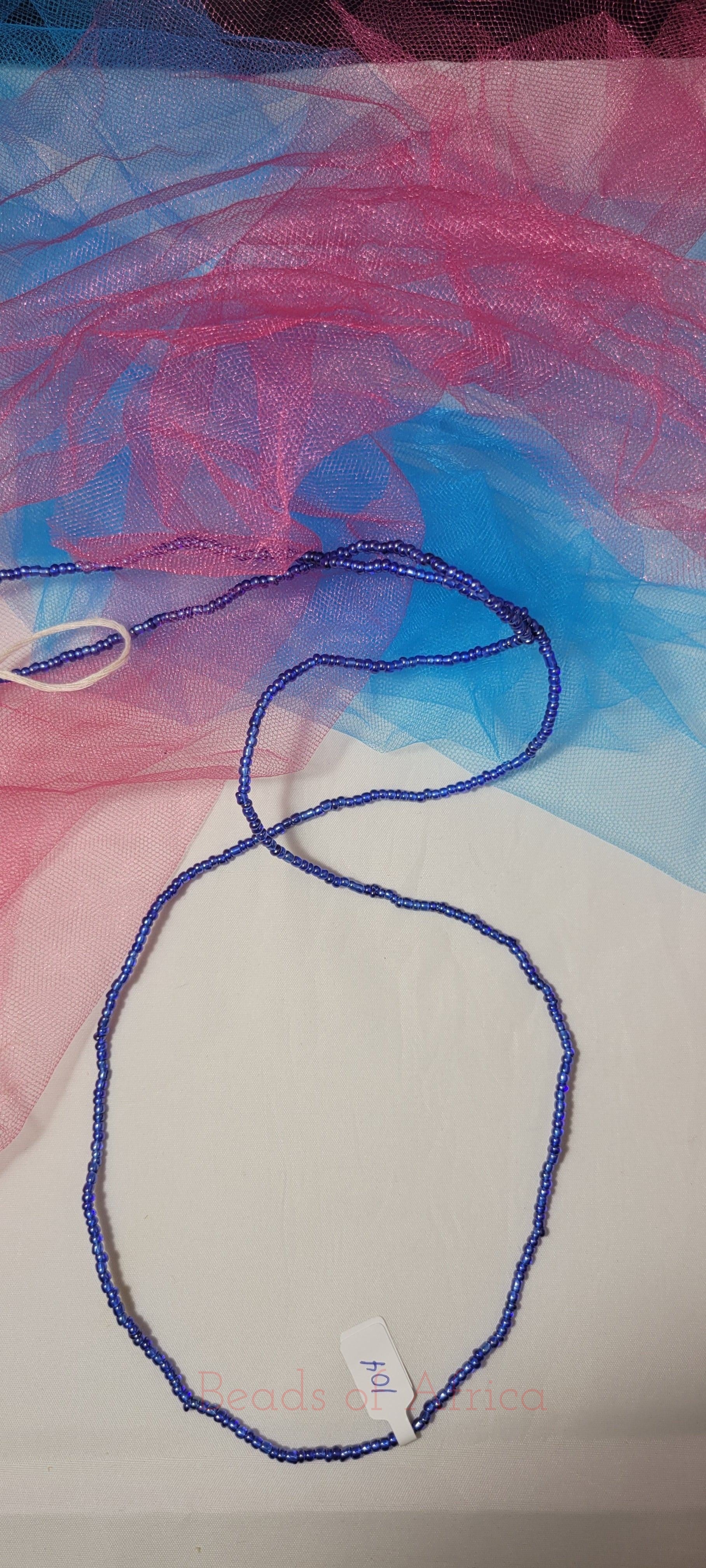 Royal Blue Shiny Waist Beads