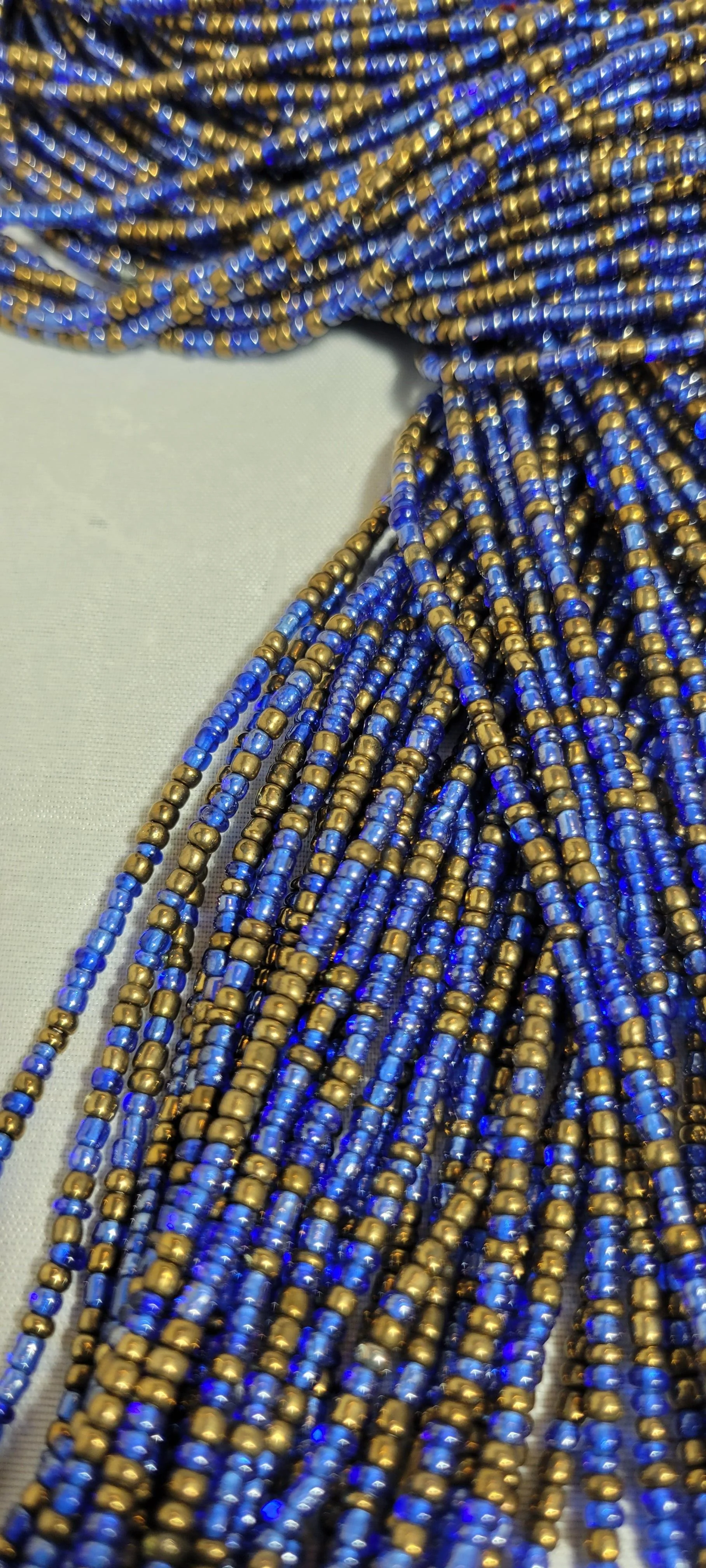 Blue and Deep Brown Waist Beads