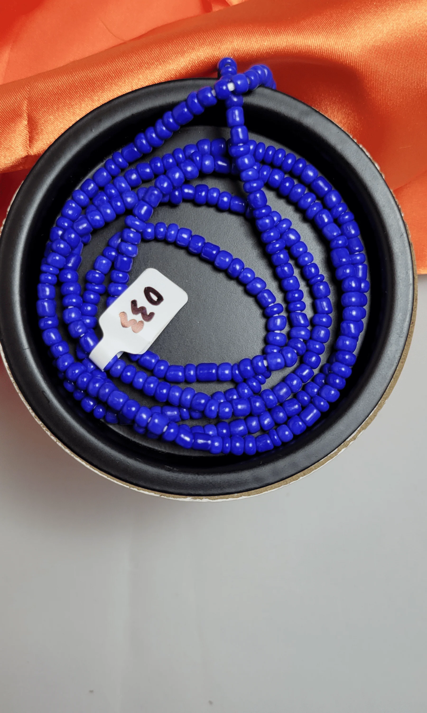 Solid Royal Blue Thick Waist Beads