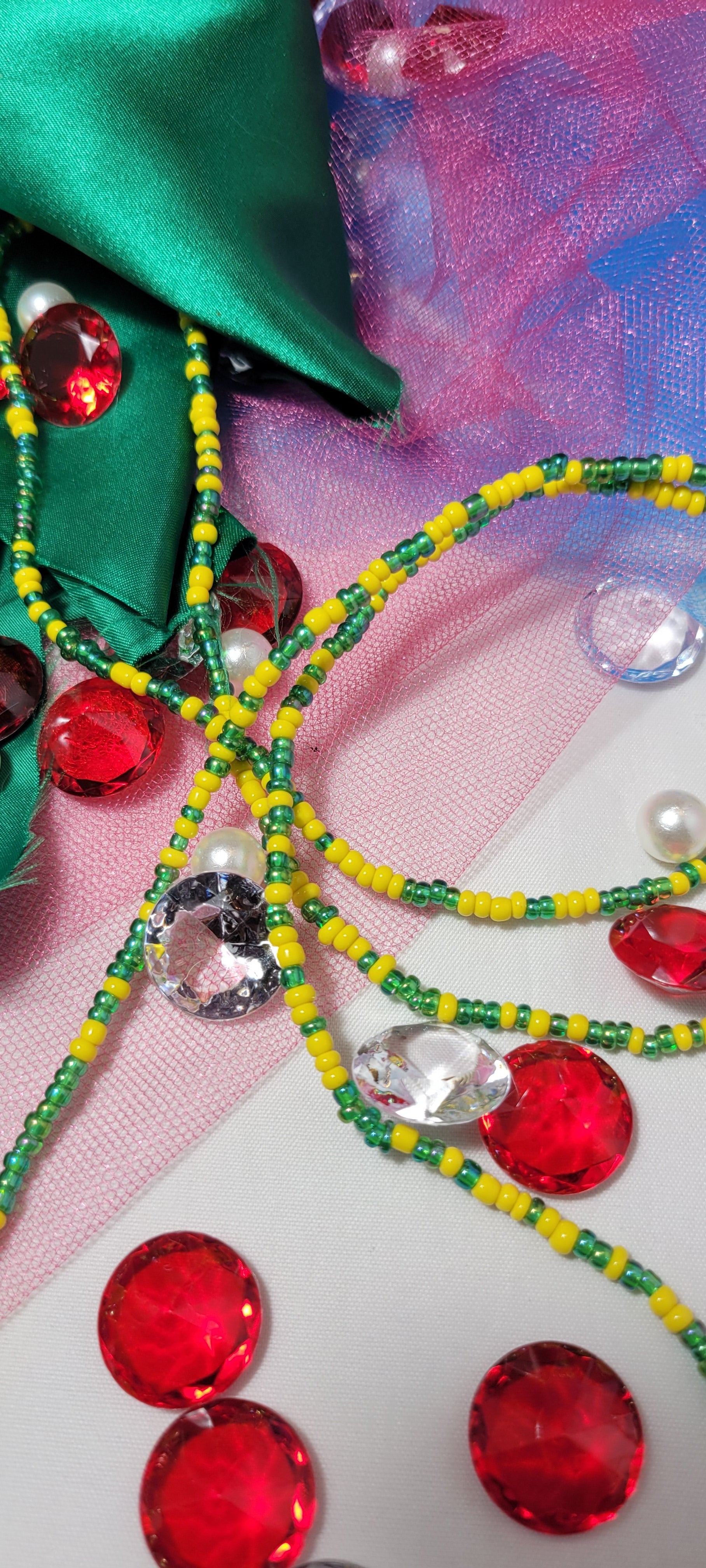 Yellow and Green Waist Beads