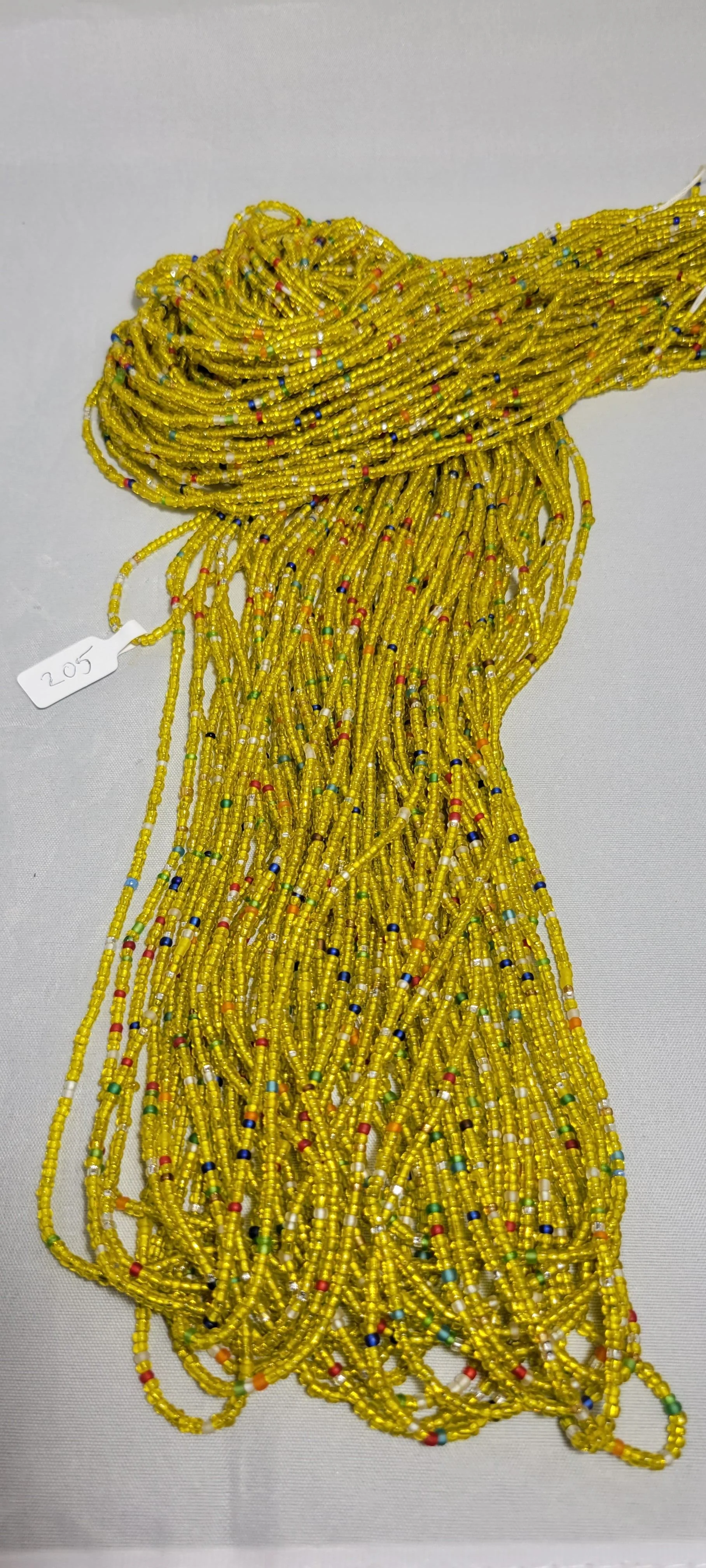 Golden with Multicolor Shiny Waist Beads