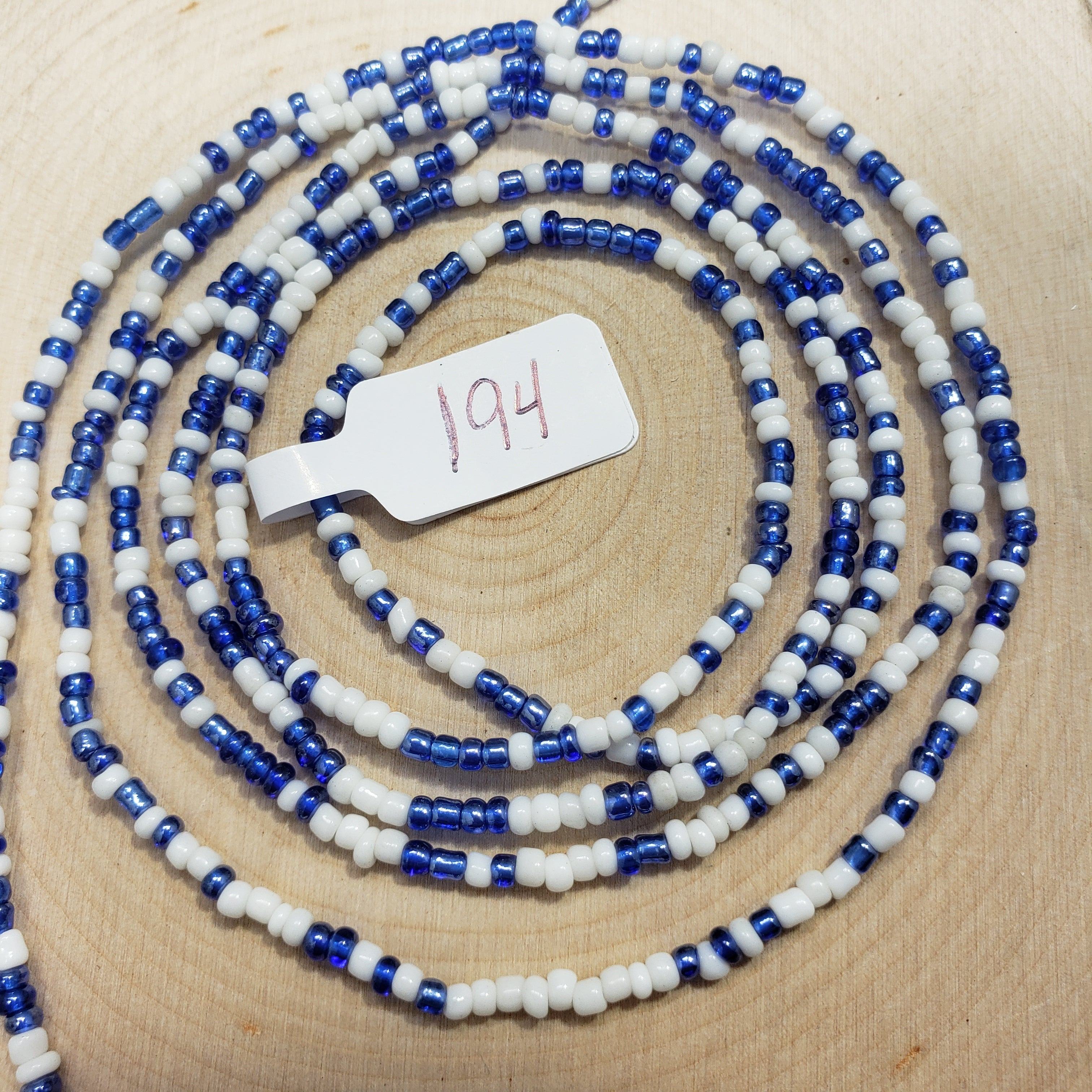 Blue and White Waist Beads