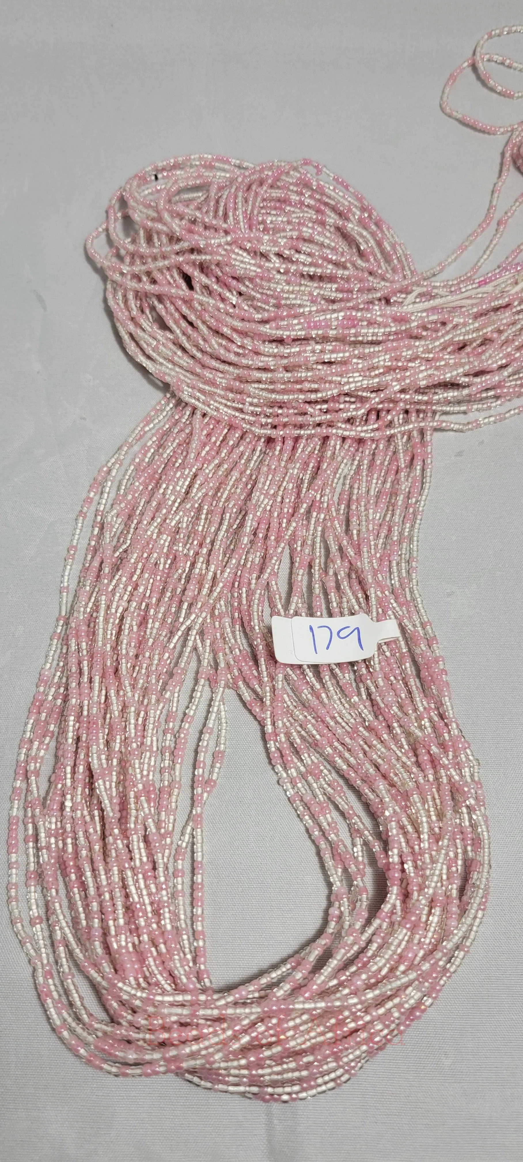 Light Pink Crystal Clear Waist Beads