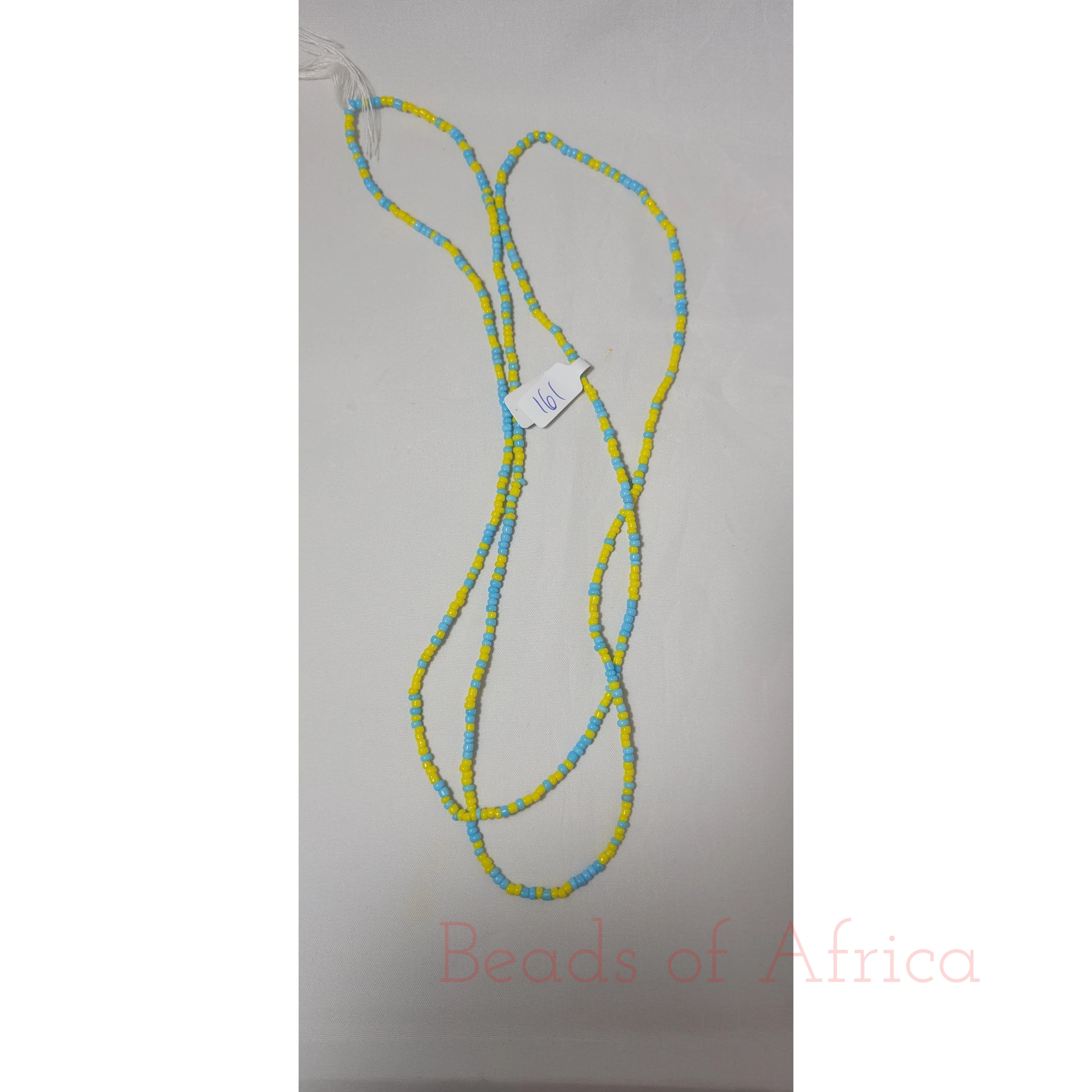 Yellow with Sky Blue Waist Beads