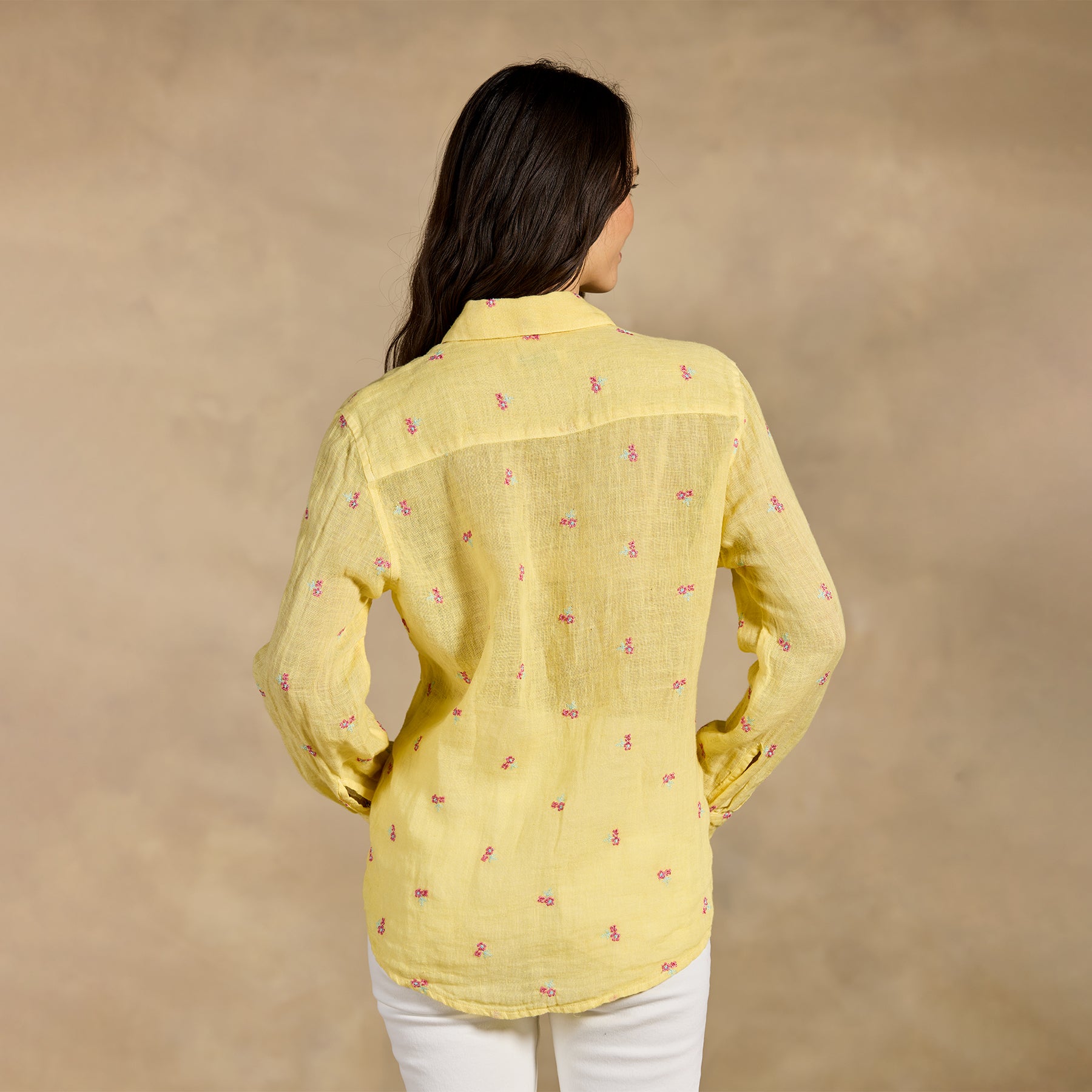 sundance-Breezy Blossoms Linen Shirt-Sundance Outlet