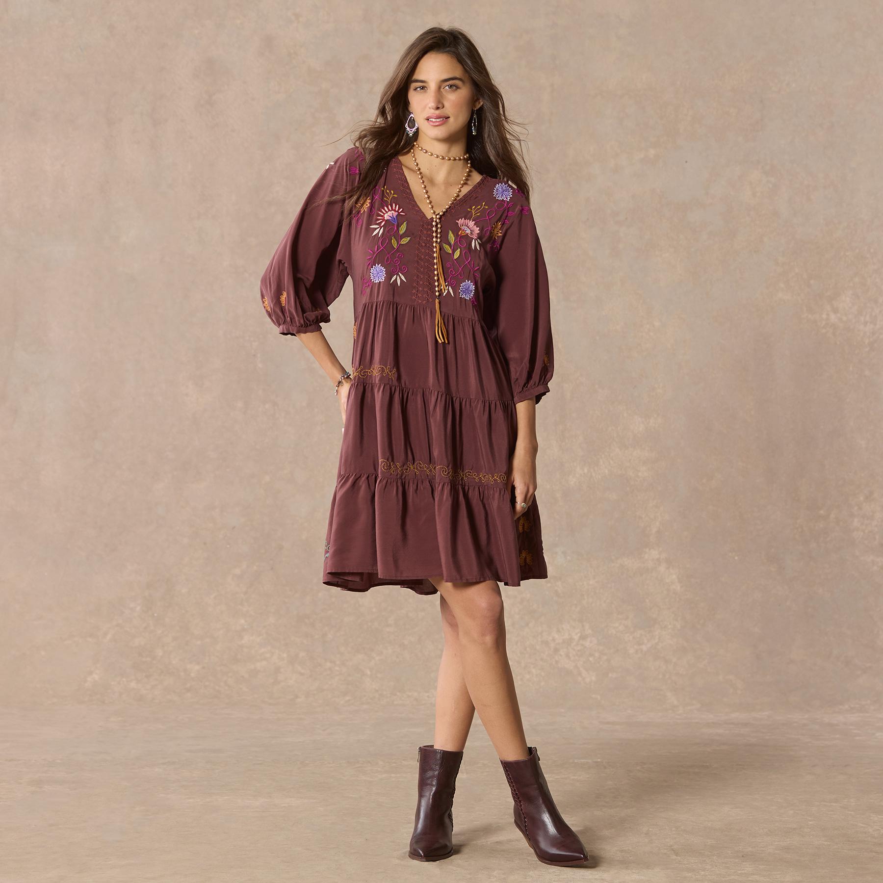 sundance-Toni Embroidered Dress, Petite-Sundance Outlet