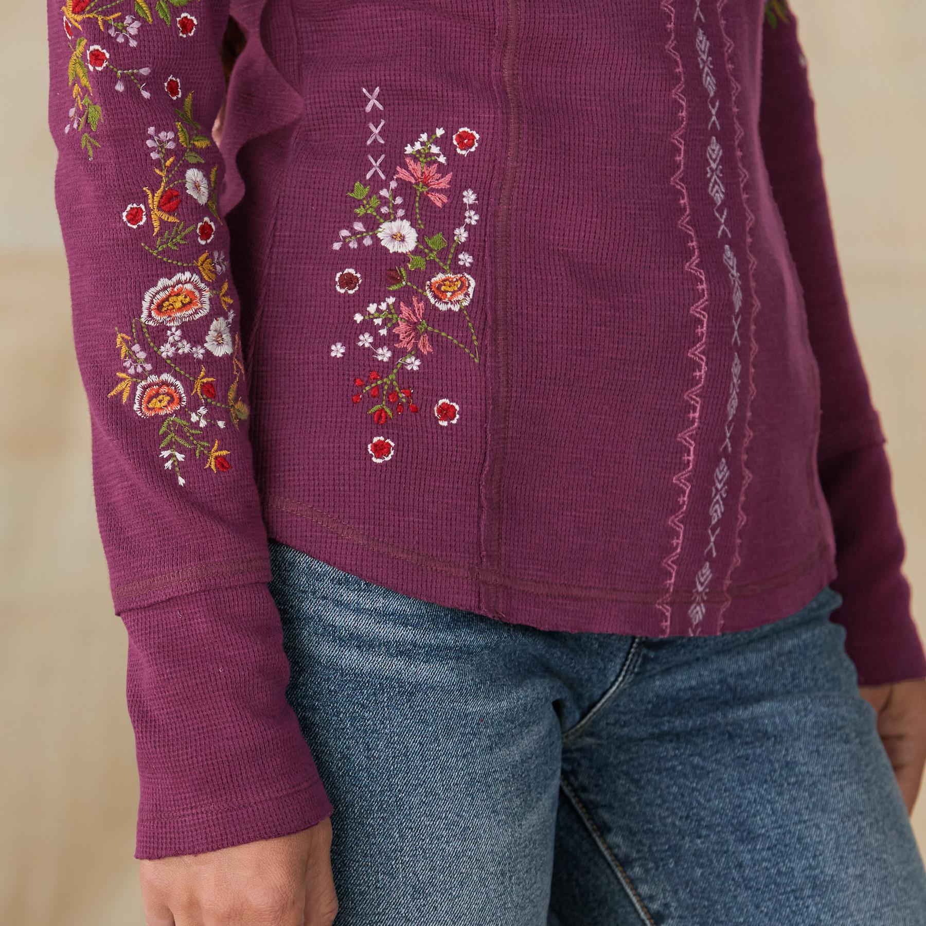 sundance-Fayette Floral Henley-Sundance Outlet