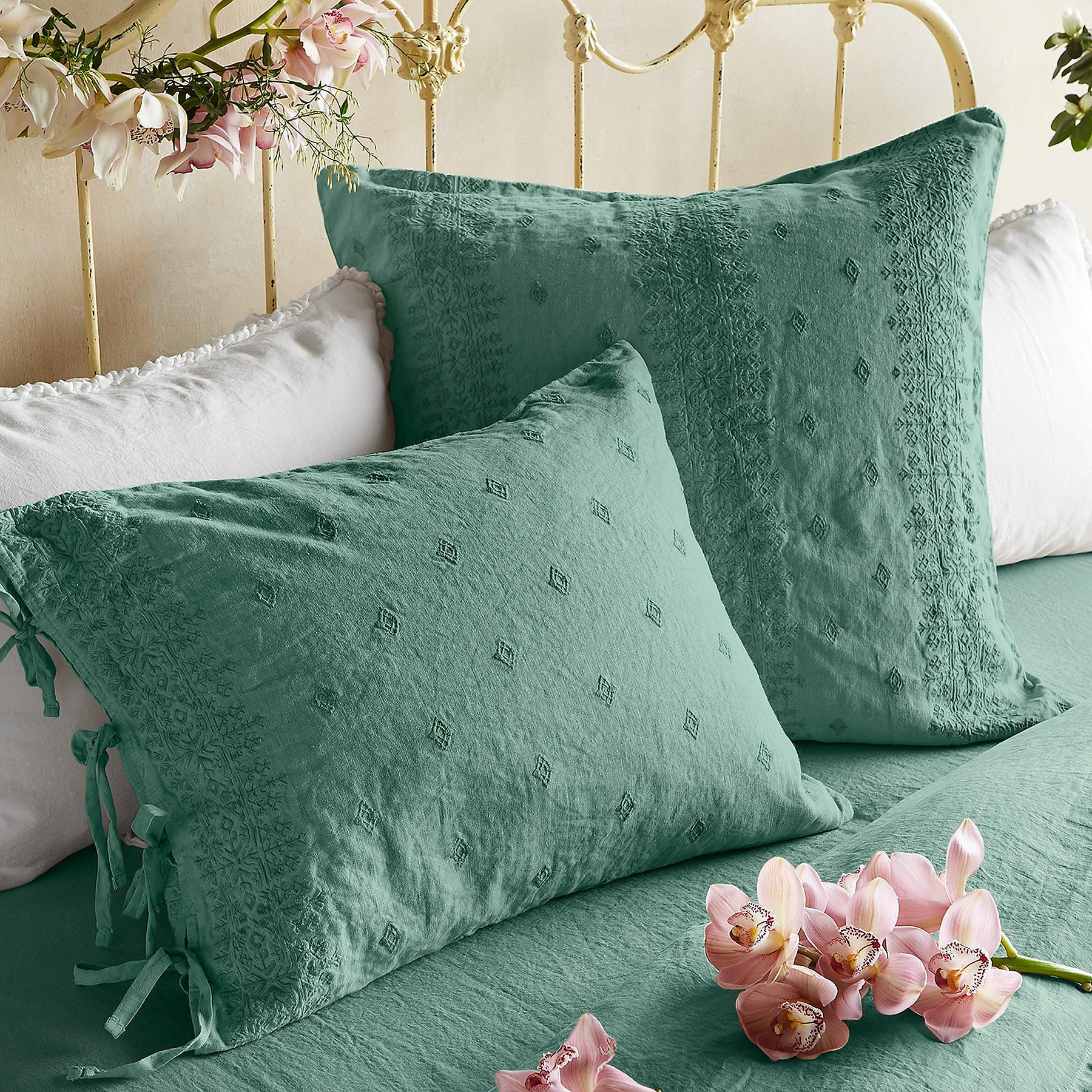 sundance-Gossamer Linen Embroidery Sham-Sundance Outlet