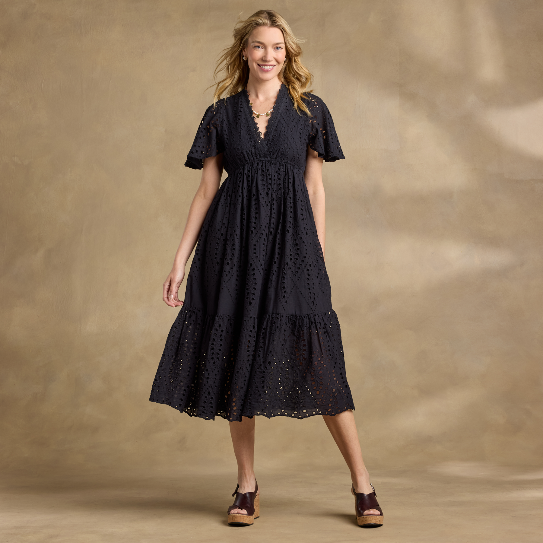 sundance-Avellino Eyelet Dress-Sundance Outlet