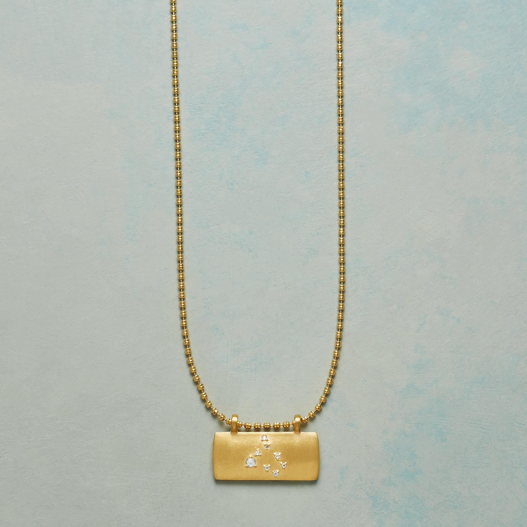 sundance-Gold Plate Astrological Pendant Necklace-Sundance Outlet