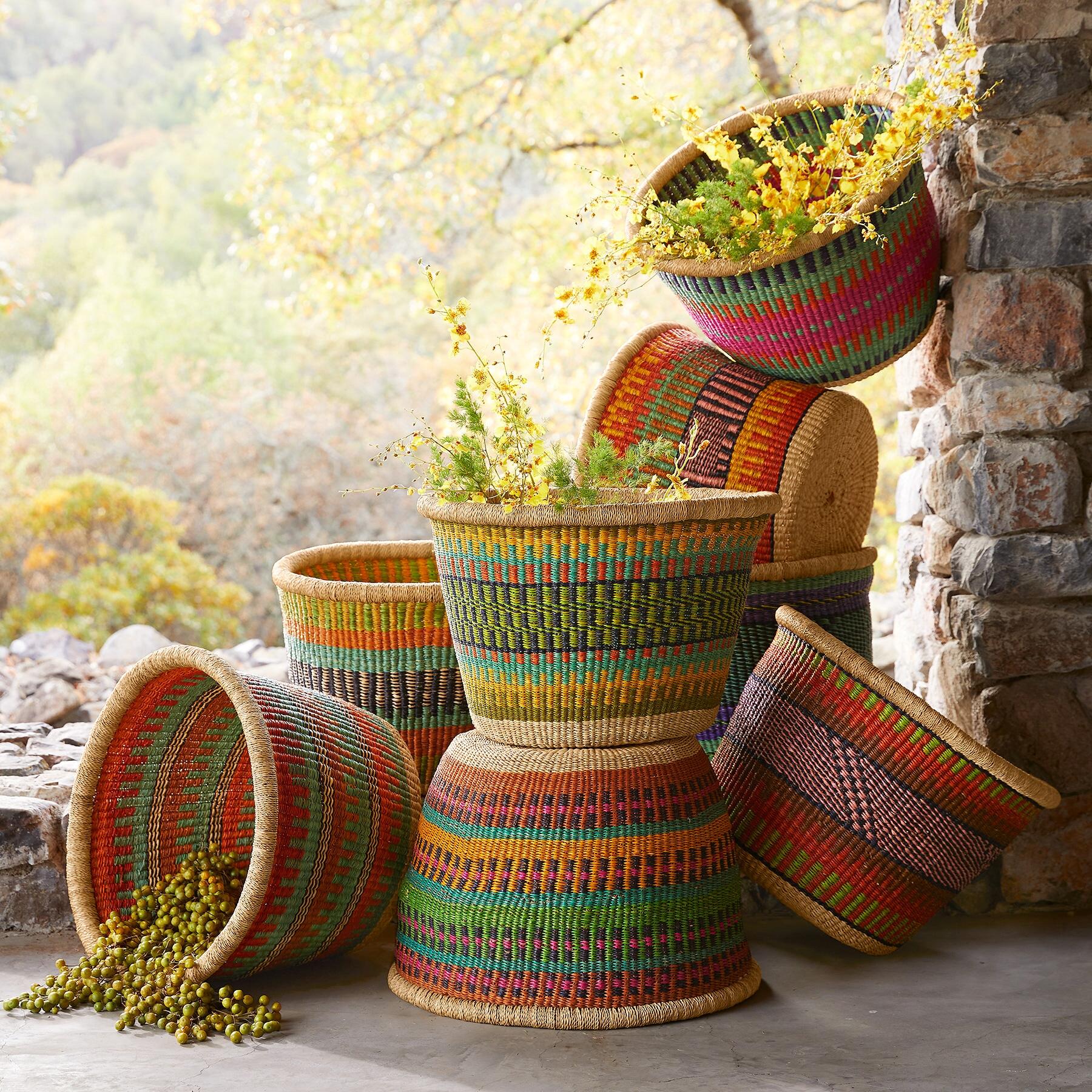 sundance-One-Of-A-Kind Ghanian Baskets-Sundance Outlet