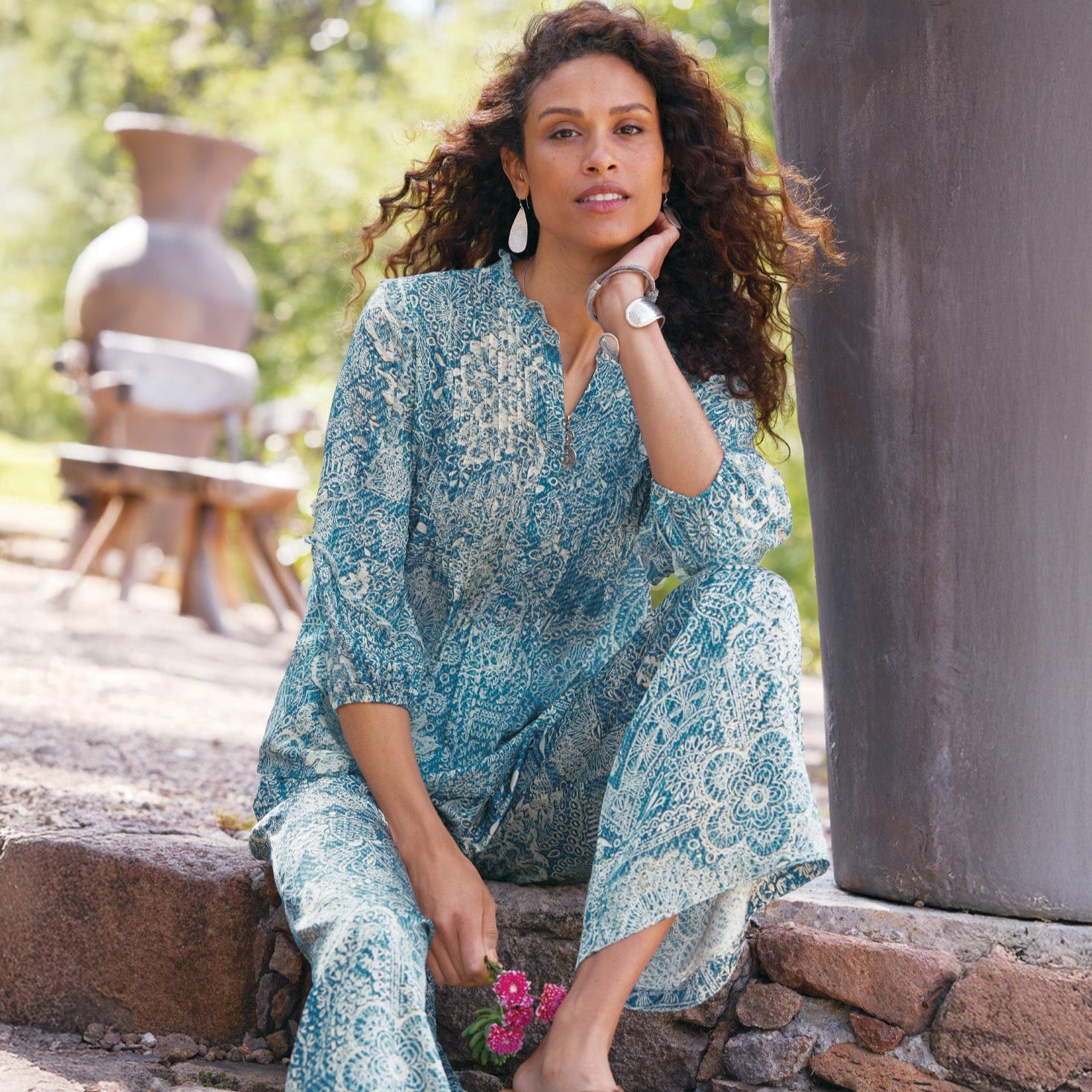 sundance-Zeeland Printed Blouse-Sundance Outlet