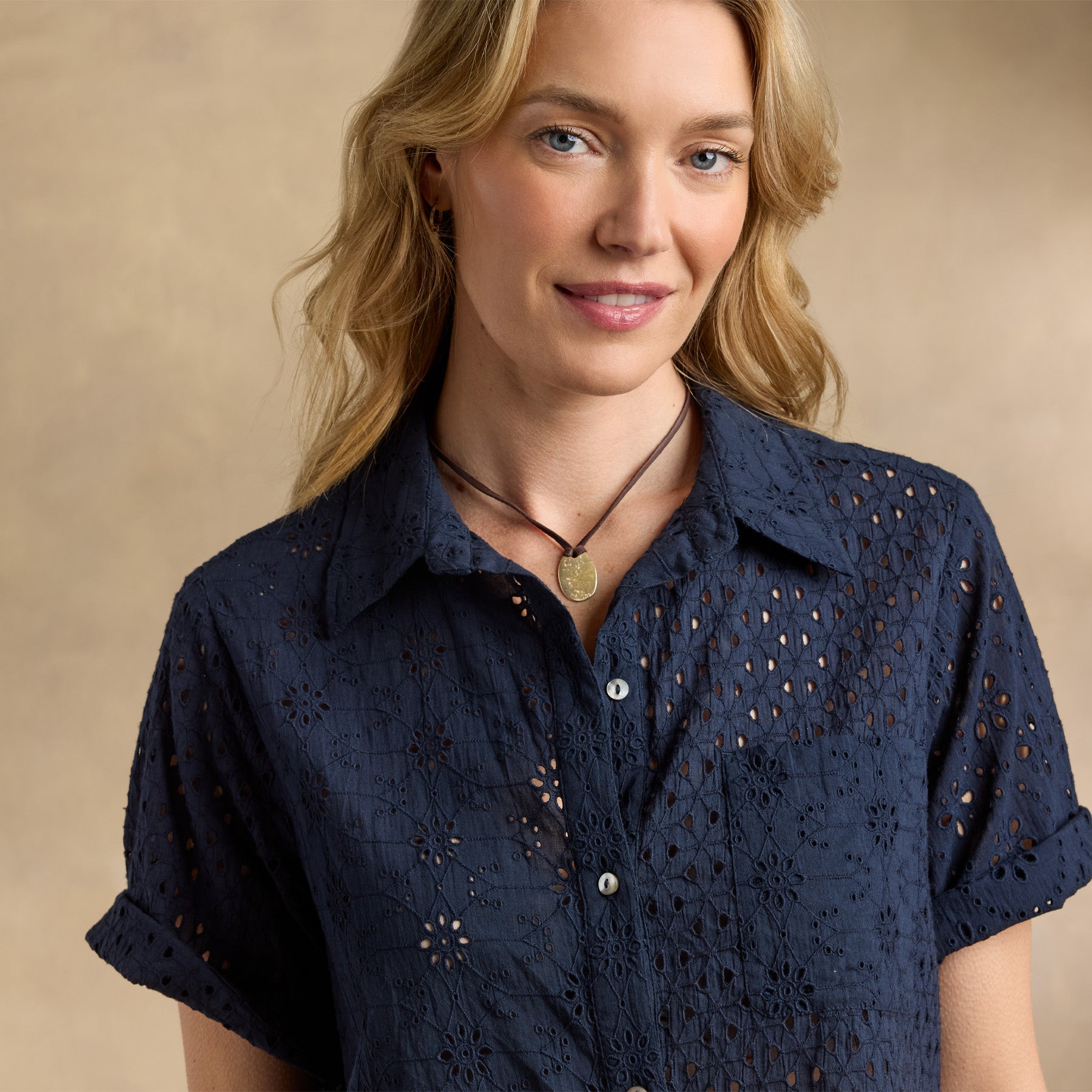 sundance-Tabitha Eyelet Shirt-Sundance Outlet