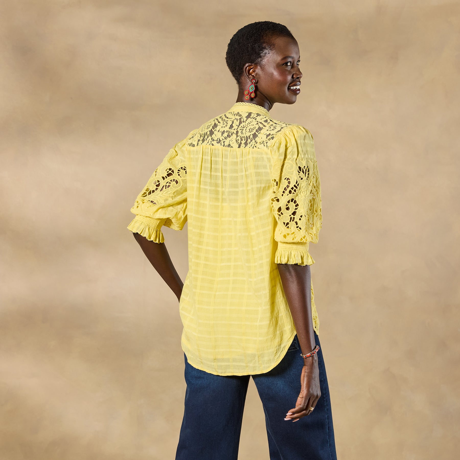 sundance-Garbo Lace Top, Petite-Sundance Outlet