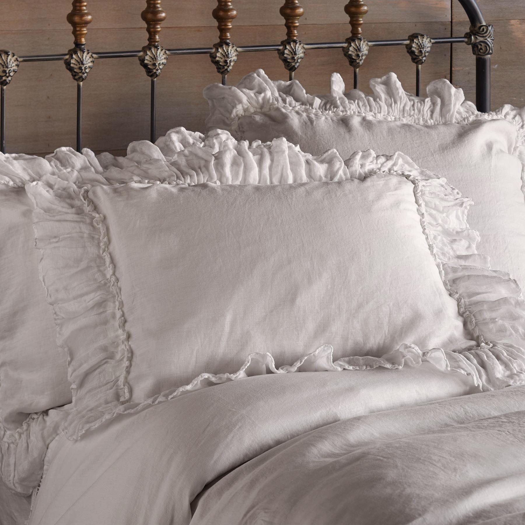 sundance-Gossamer Linen Ruffle Sham-Sundance Outlet