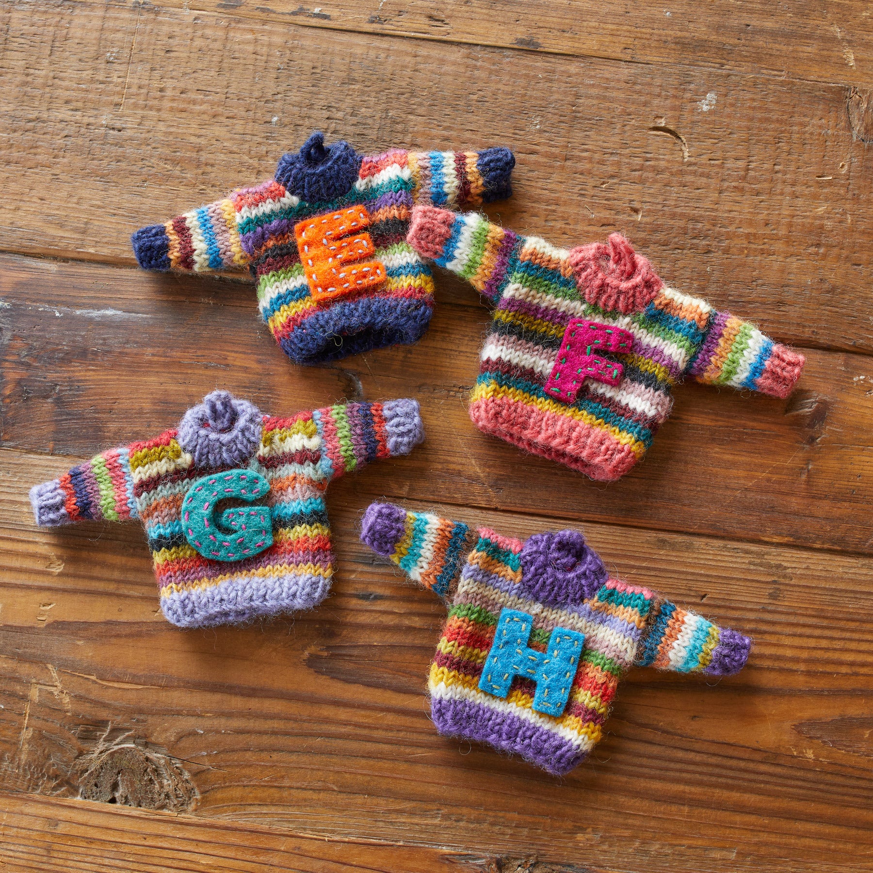 sundance-Striped Initial Sweater Ornament-Sundance Outlet