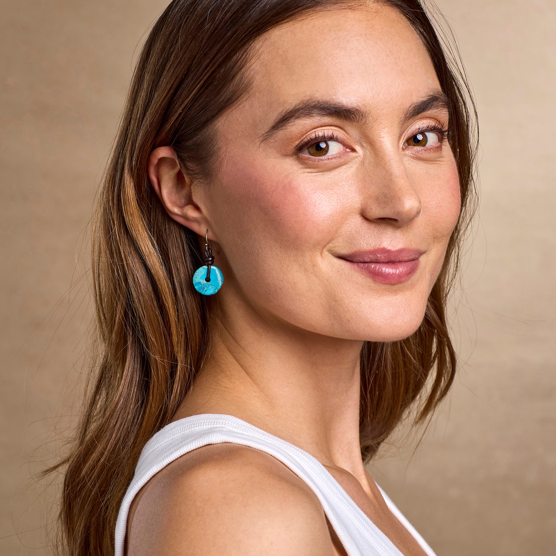 sundance-Turquoise Disk Earrings-Sundance Outlet