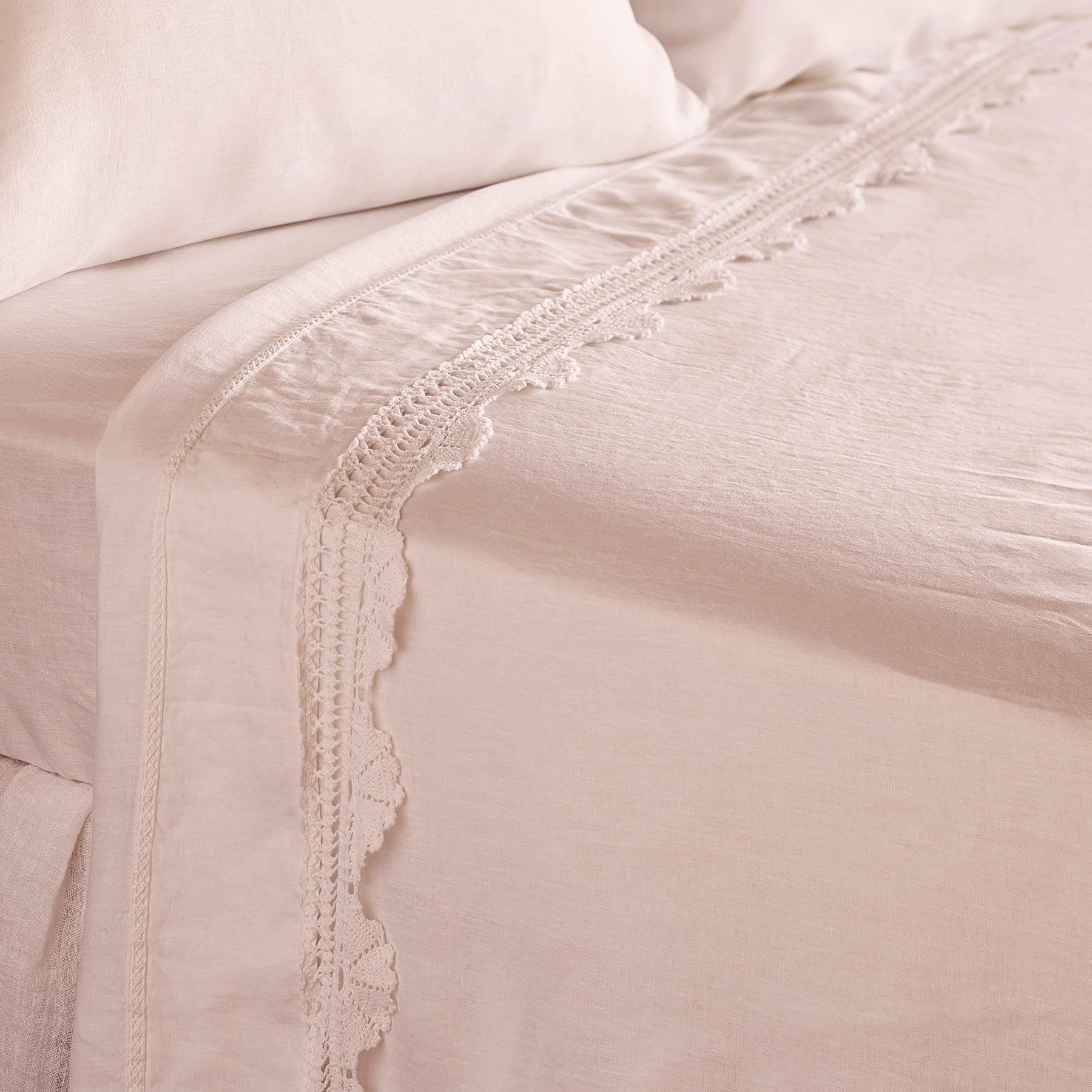 sundance-Gossamer Linen Crochet Flat Sheet-Sundance Outlet