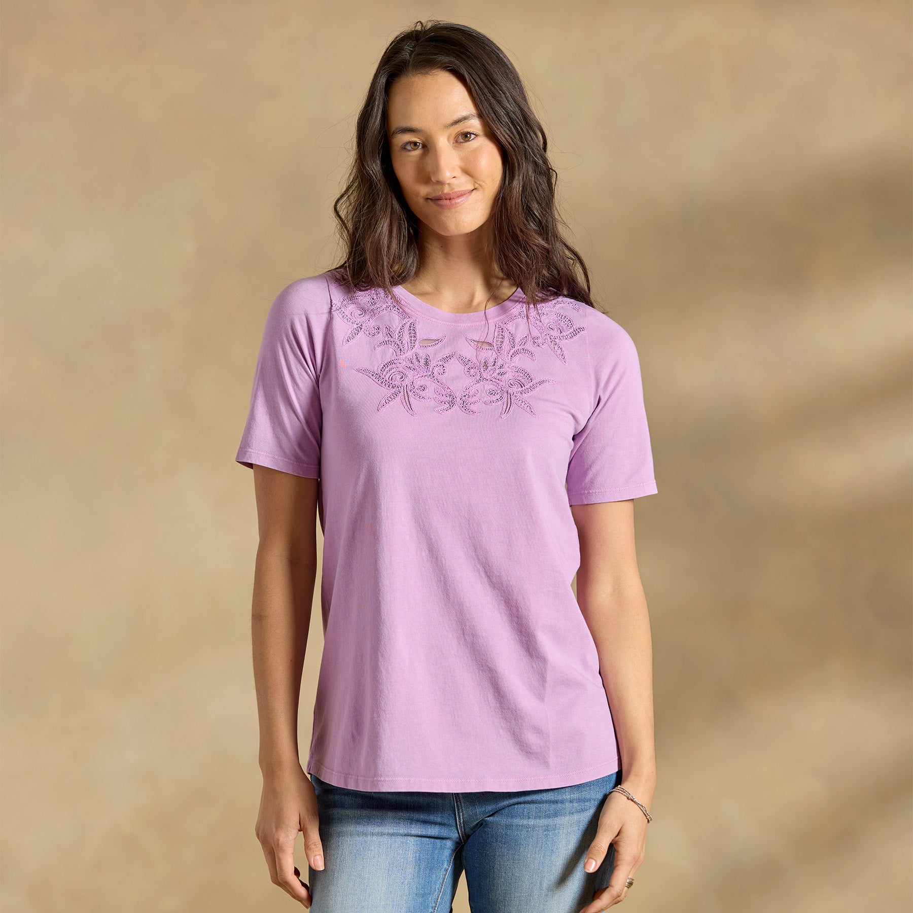 sundance-Toluca Lace Tee, Petite-Sundance Outlet